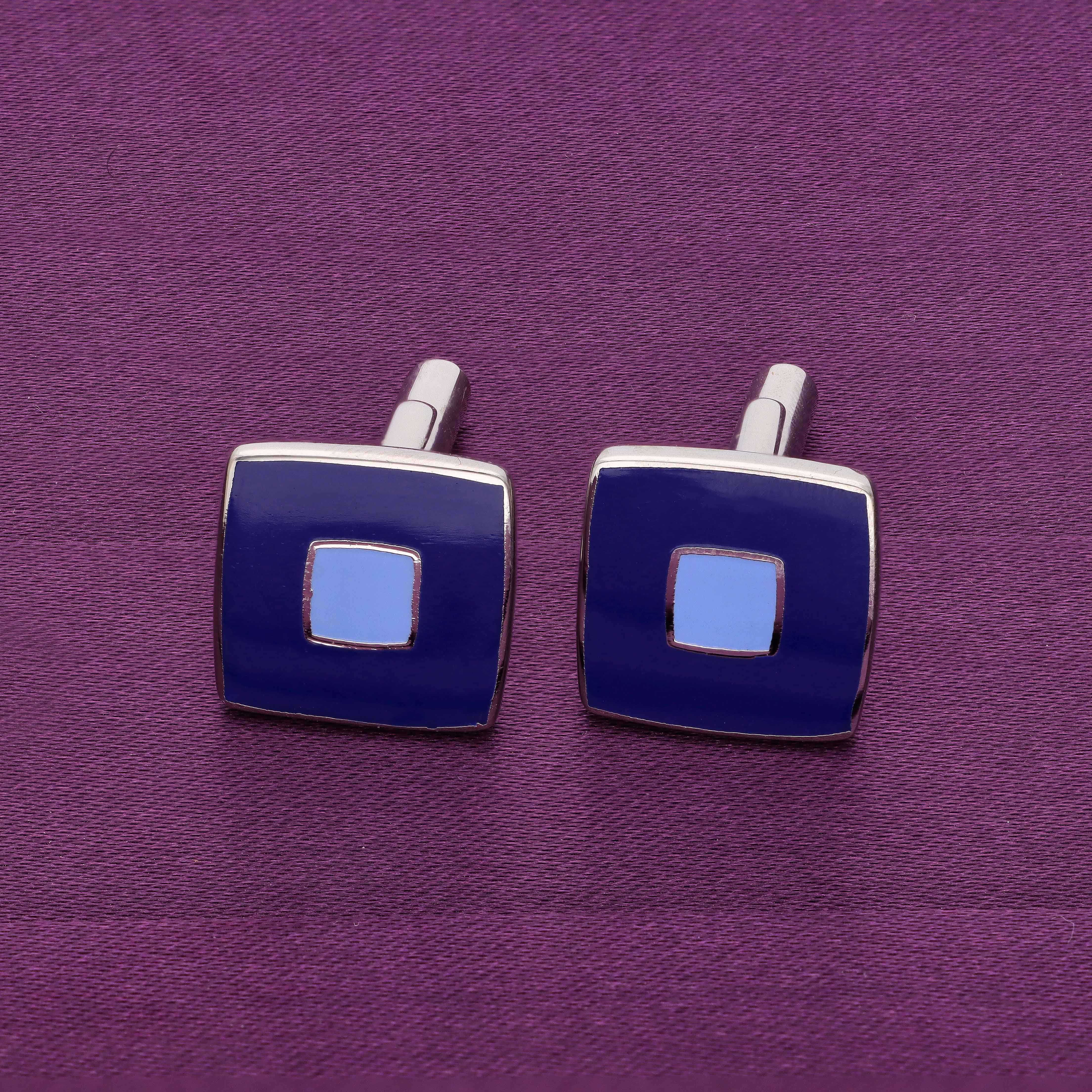 Blue Majesty Silver Cufflinks - Image 2