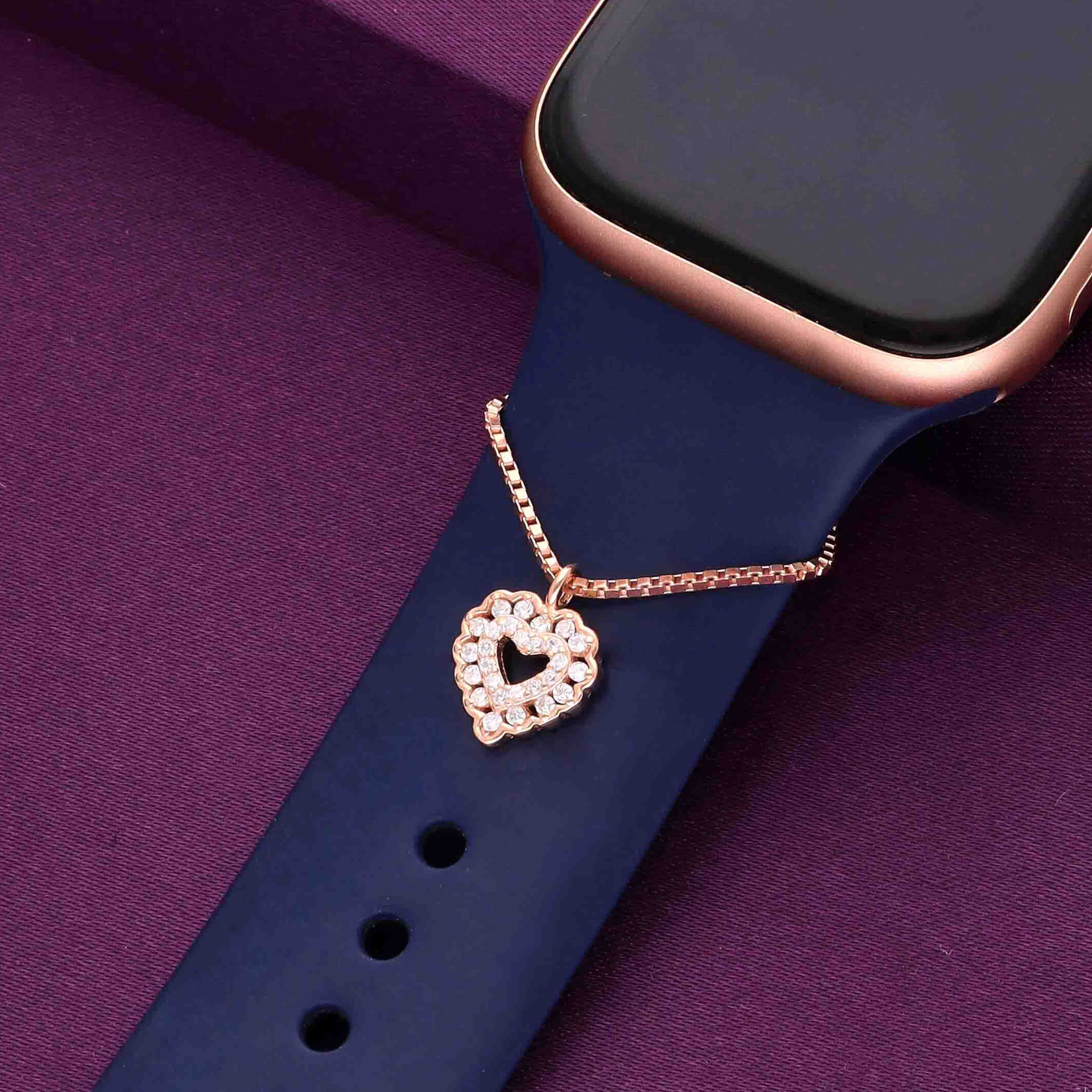 Zircon Heart Crystal Watch Charm - Image 2