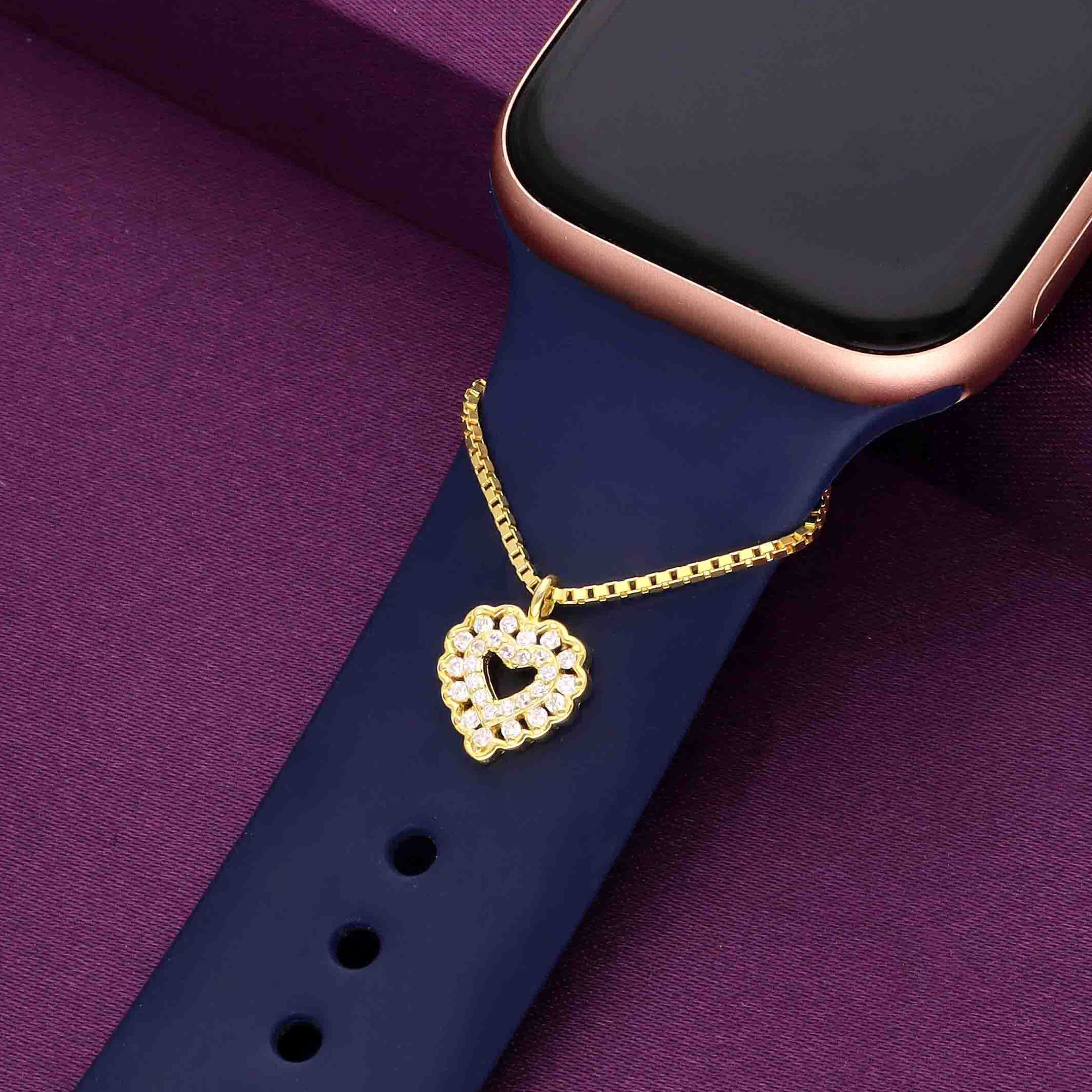 Zircon Heart Crystal Watch Charm - Image 3