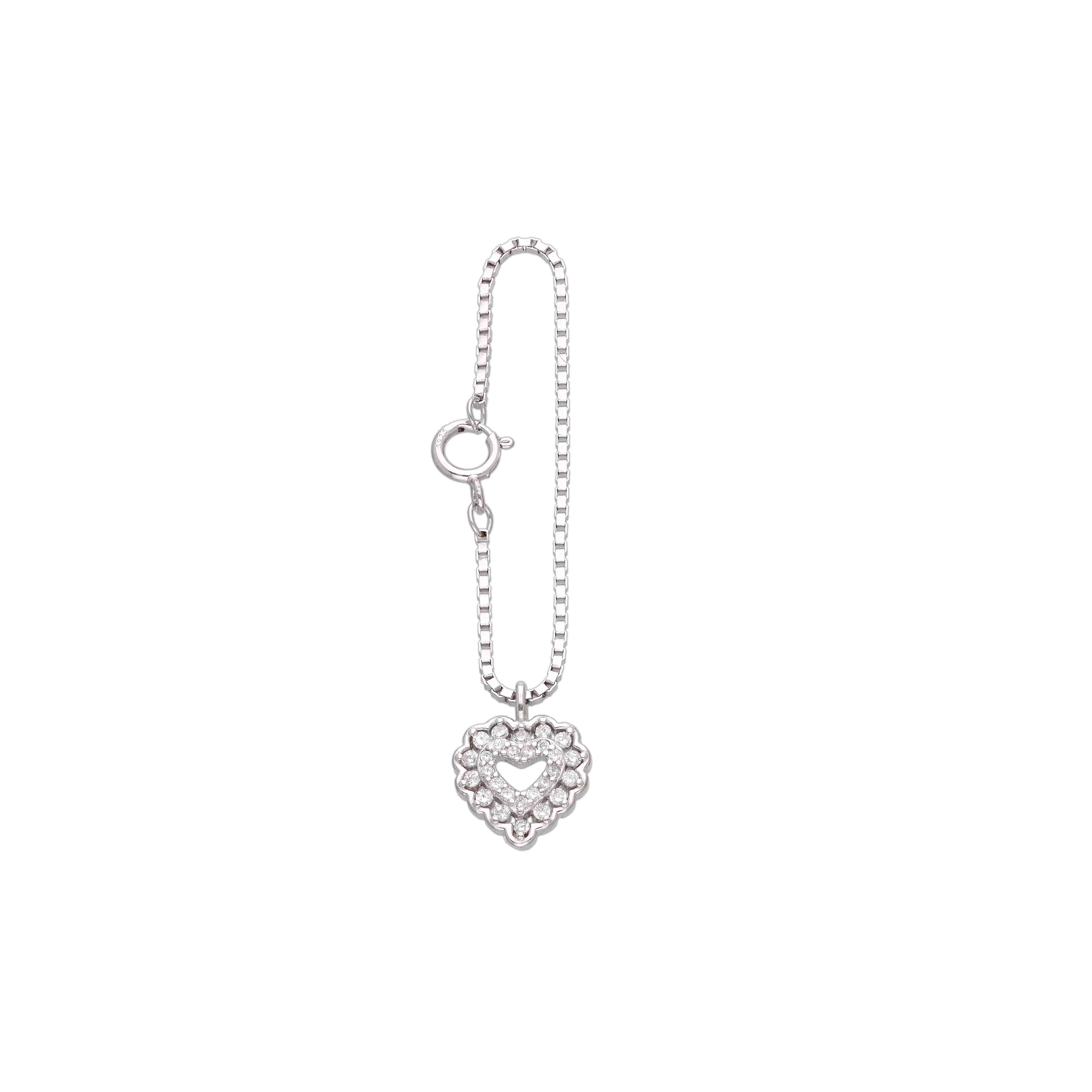 Zircon Heart Crystal Watch Charm - Image 4