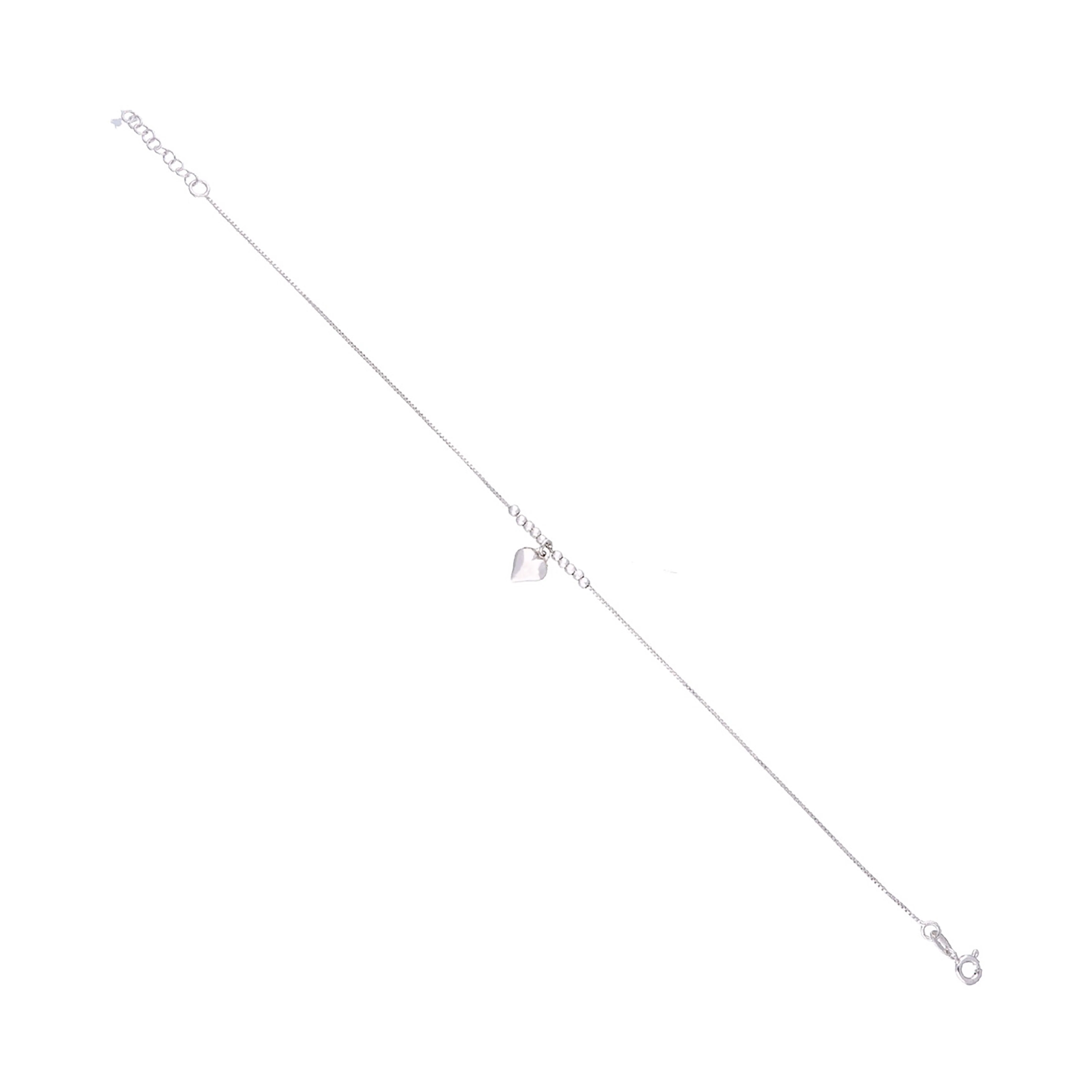 Minimalistic Heart Drop Anklet - Image 3