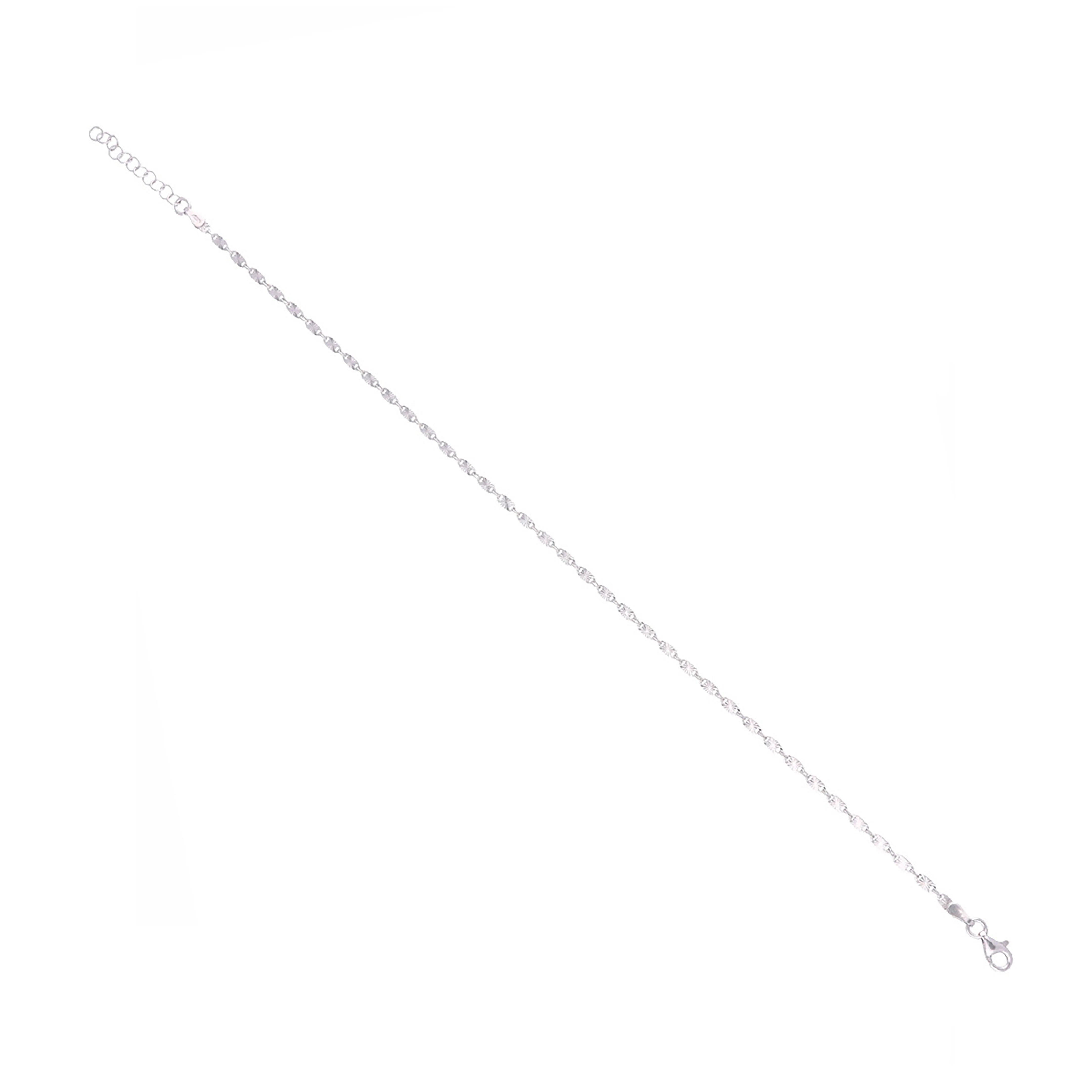 Sterling Silver Simple Chain Anklet - Image 3