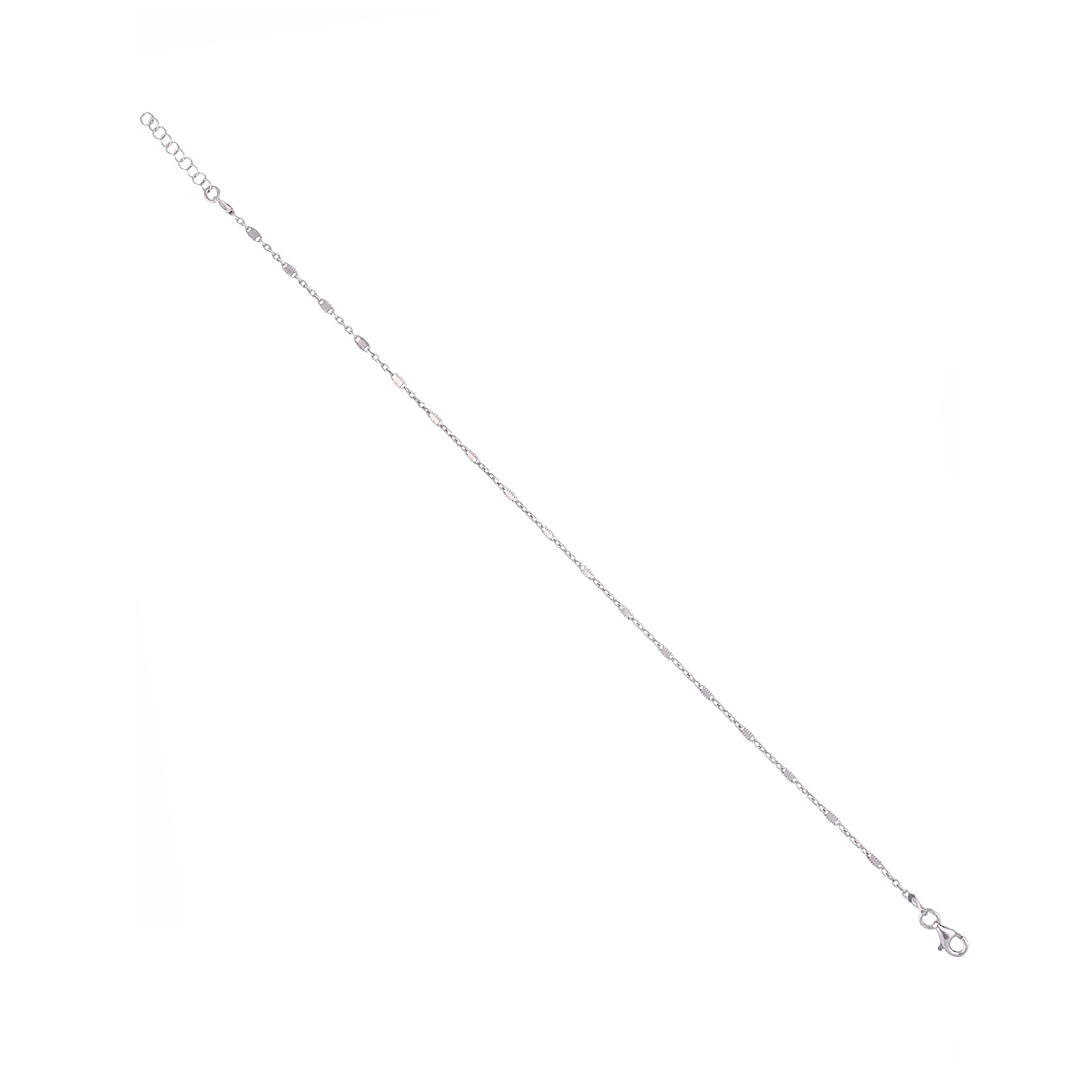 Sterling Silver Line Chain Anklet - Image 3