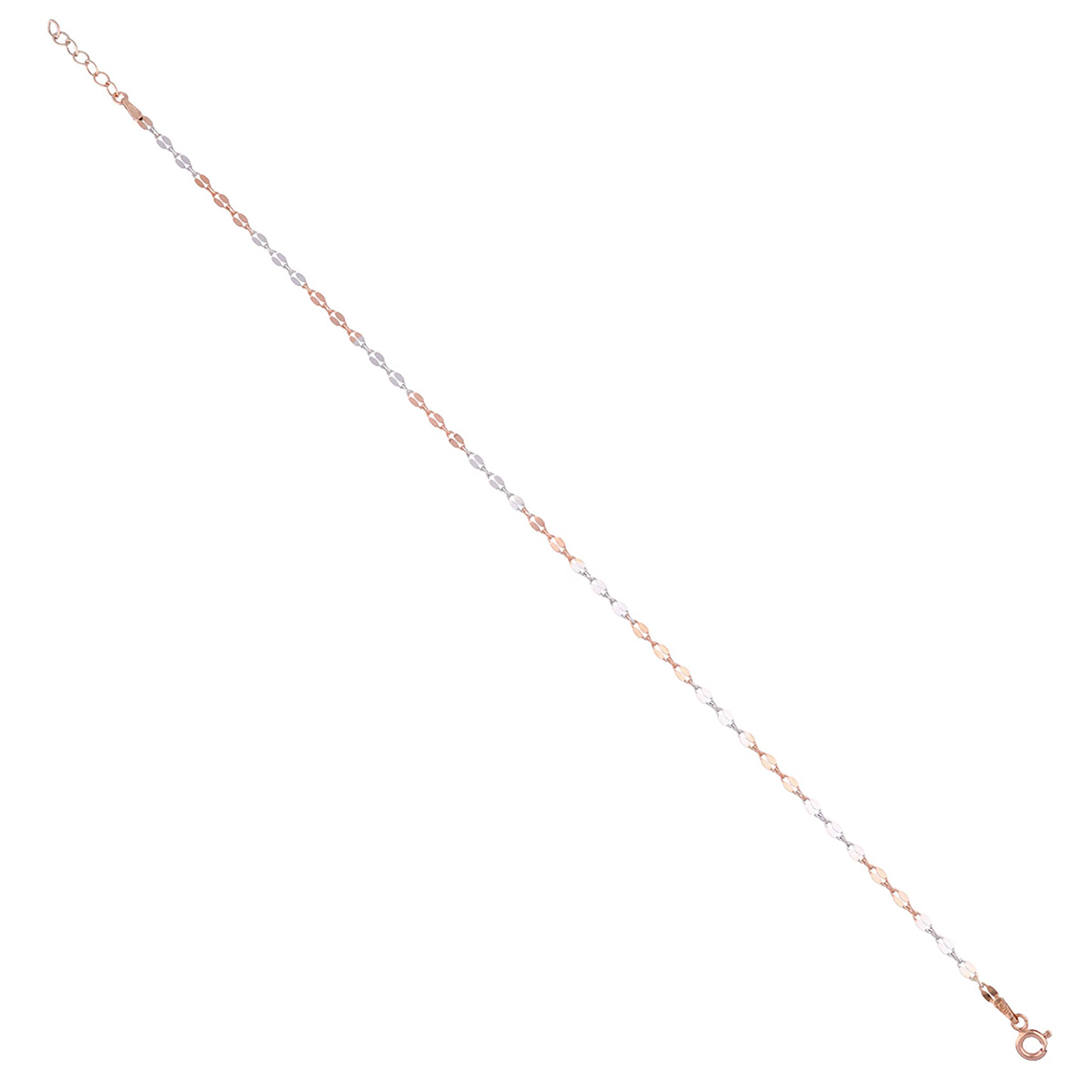 Sterling Silver & Rose Gold Anklet - Image 3