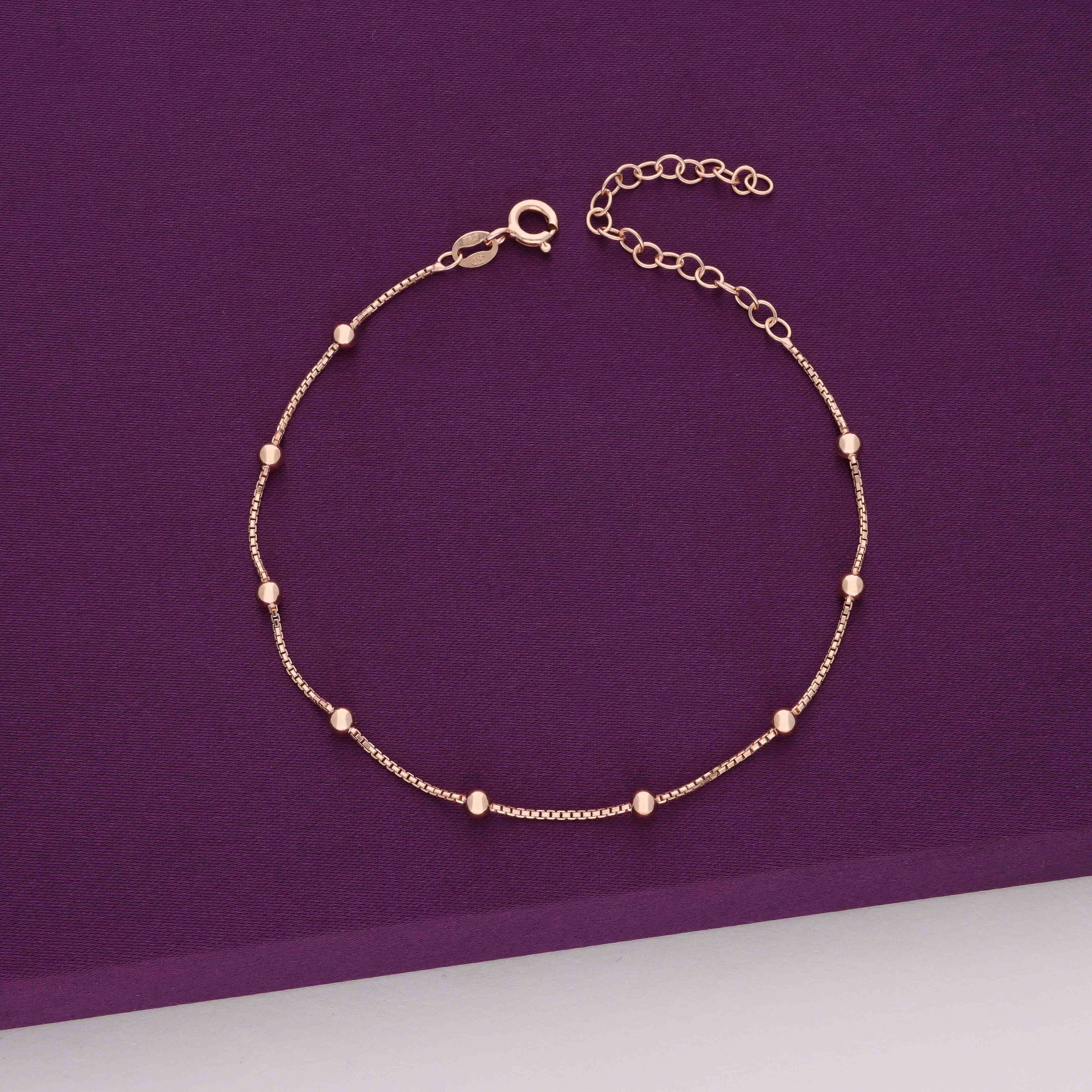 Argent Spheres Silver Anklet - Image 2