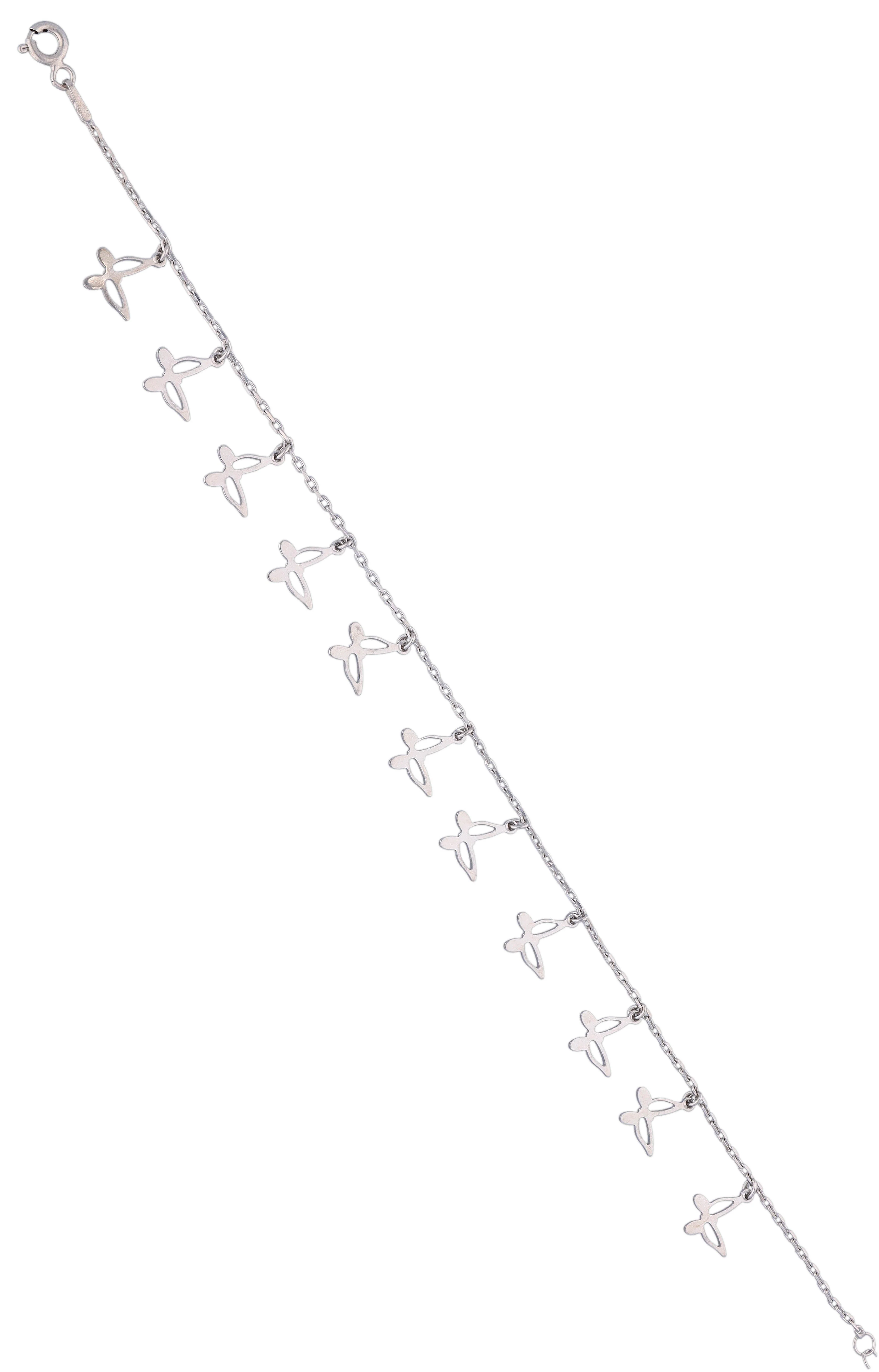 Butterfly Bliss Silver Anklet - Image 2