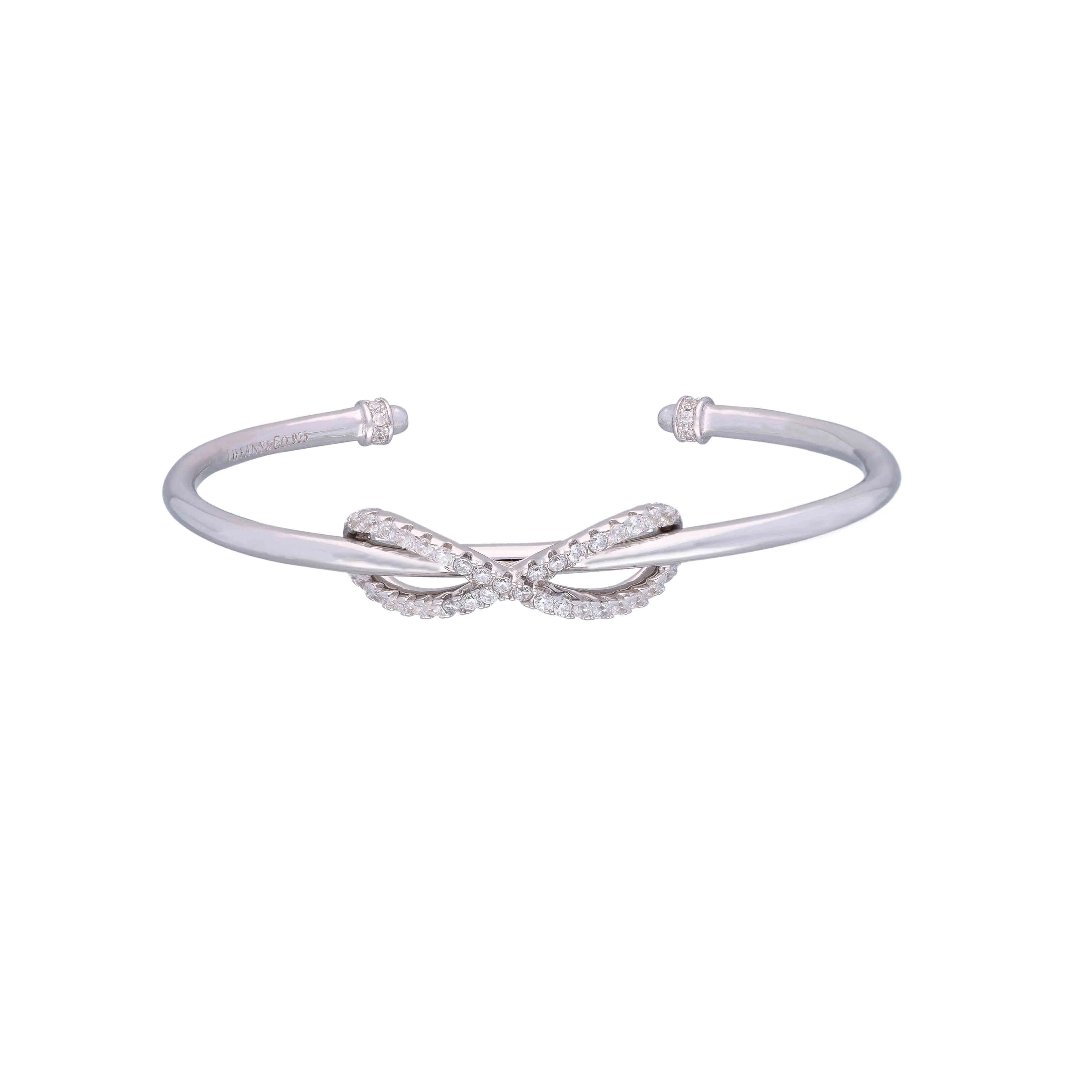 CLASSIC INFINITY SILVER BANGLE BRACELET - Image 3