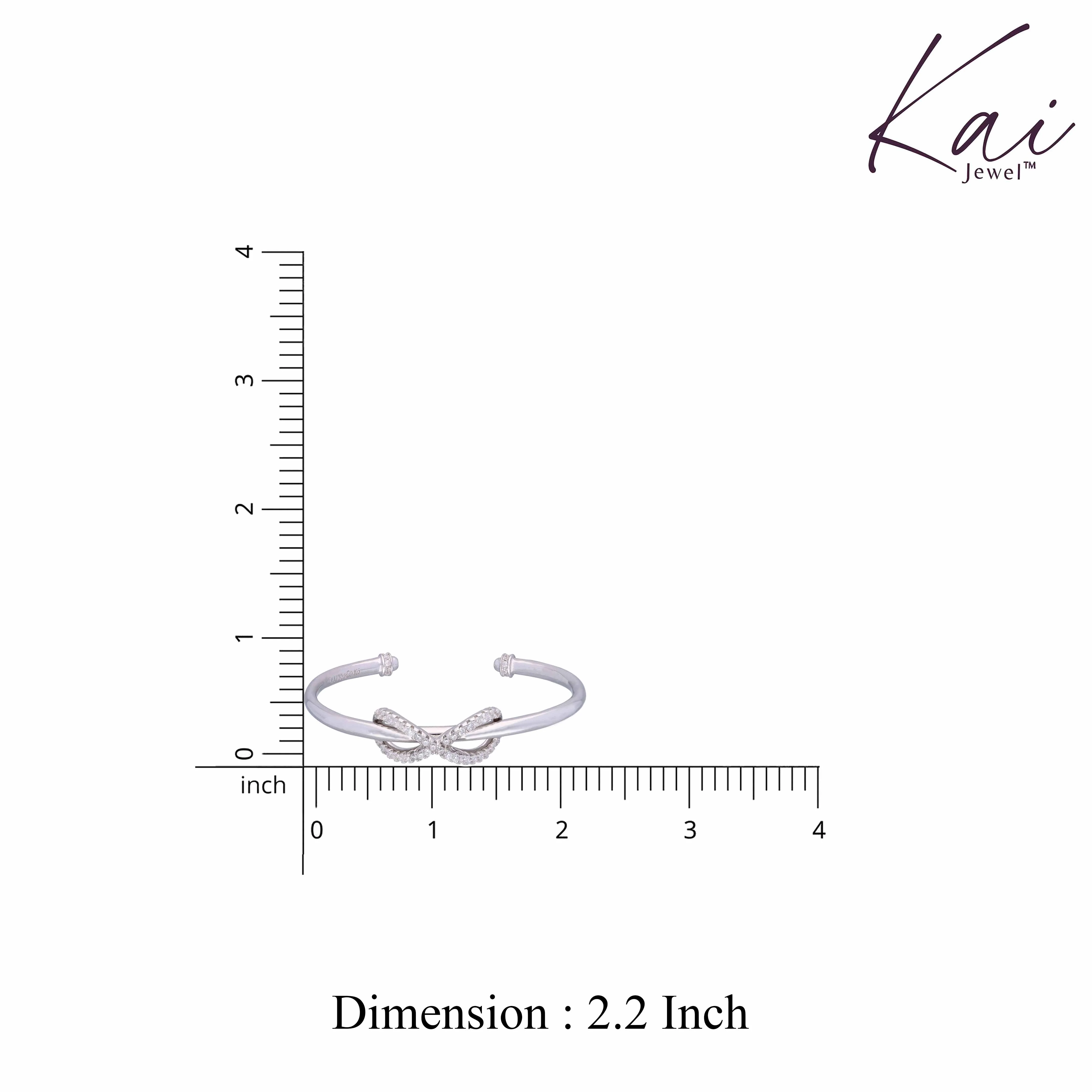 CLASSIC INFINITY SILVER BANGLE BRACELET - Image 4