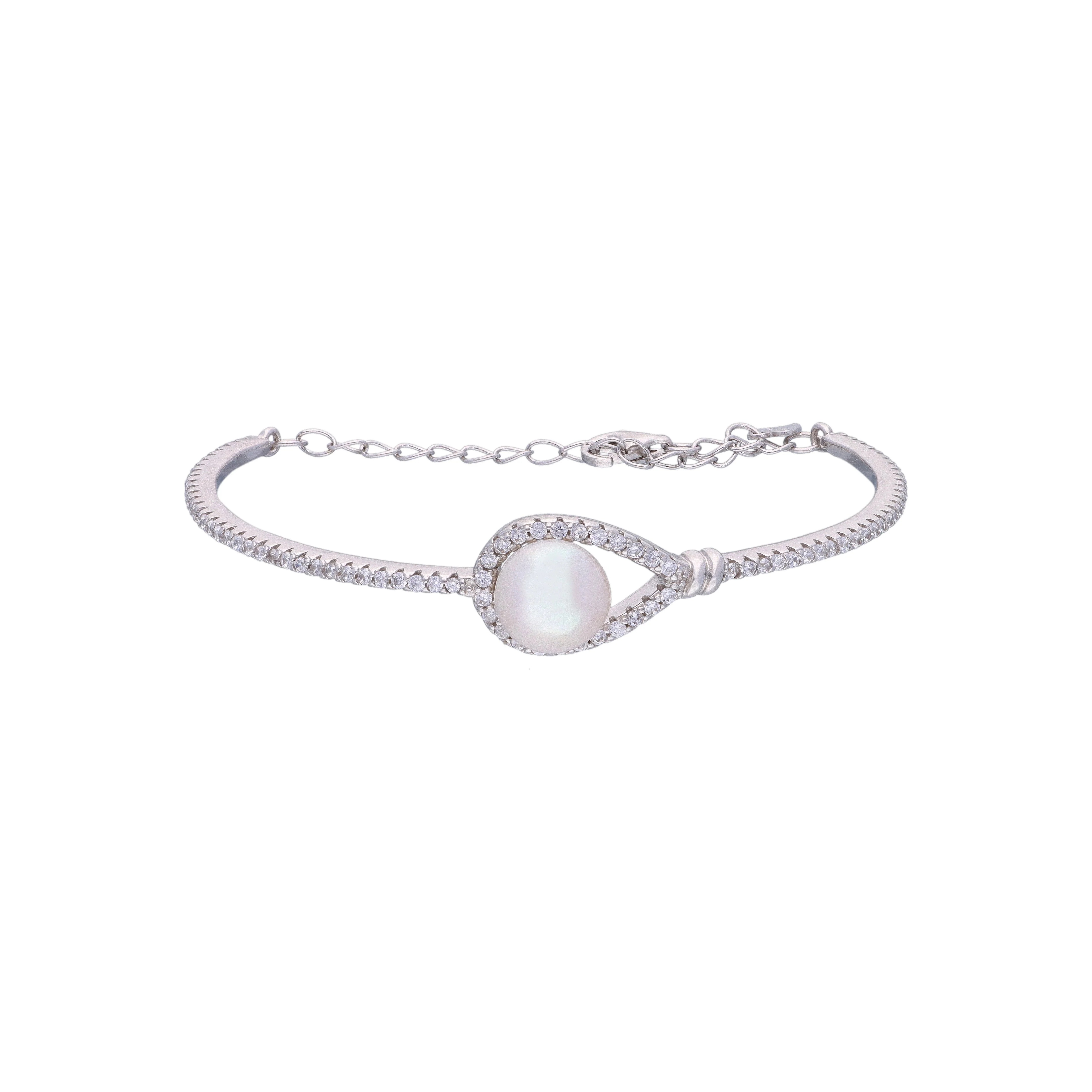 Embraced Pearl Silver Bracelet - Image 3