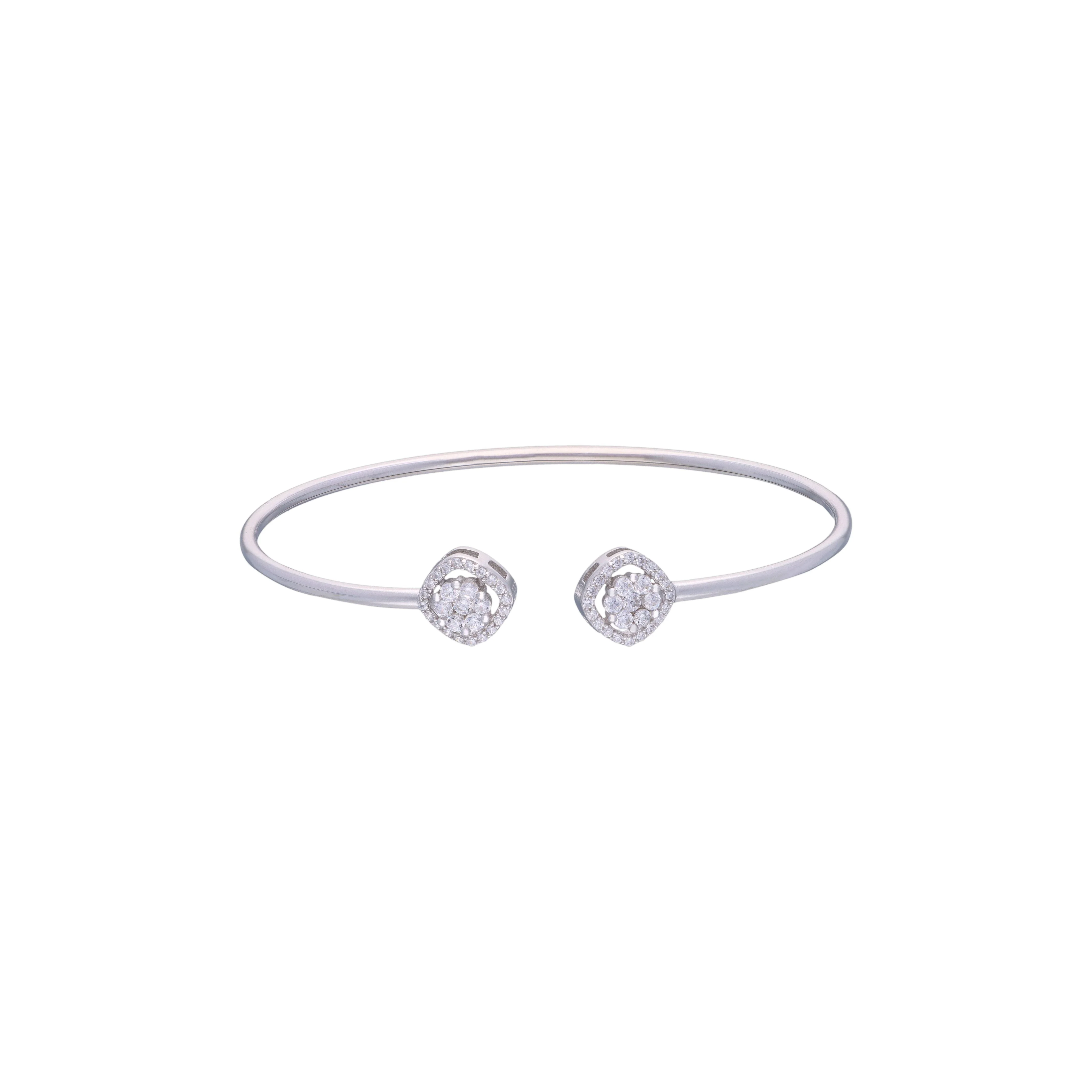 Dazzling Dots Silver Bangle Bracelet - Image 3