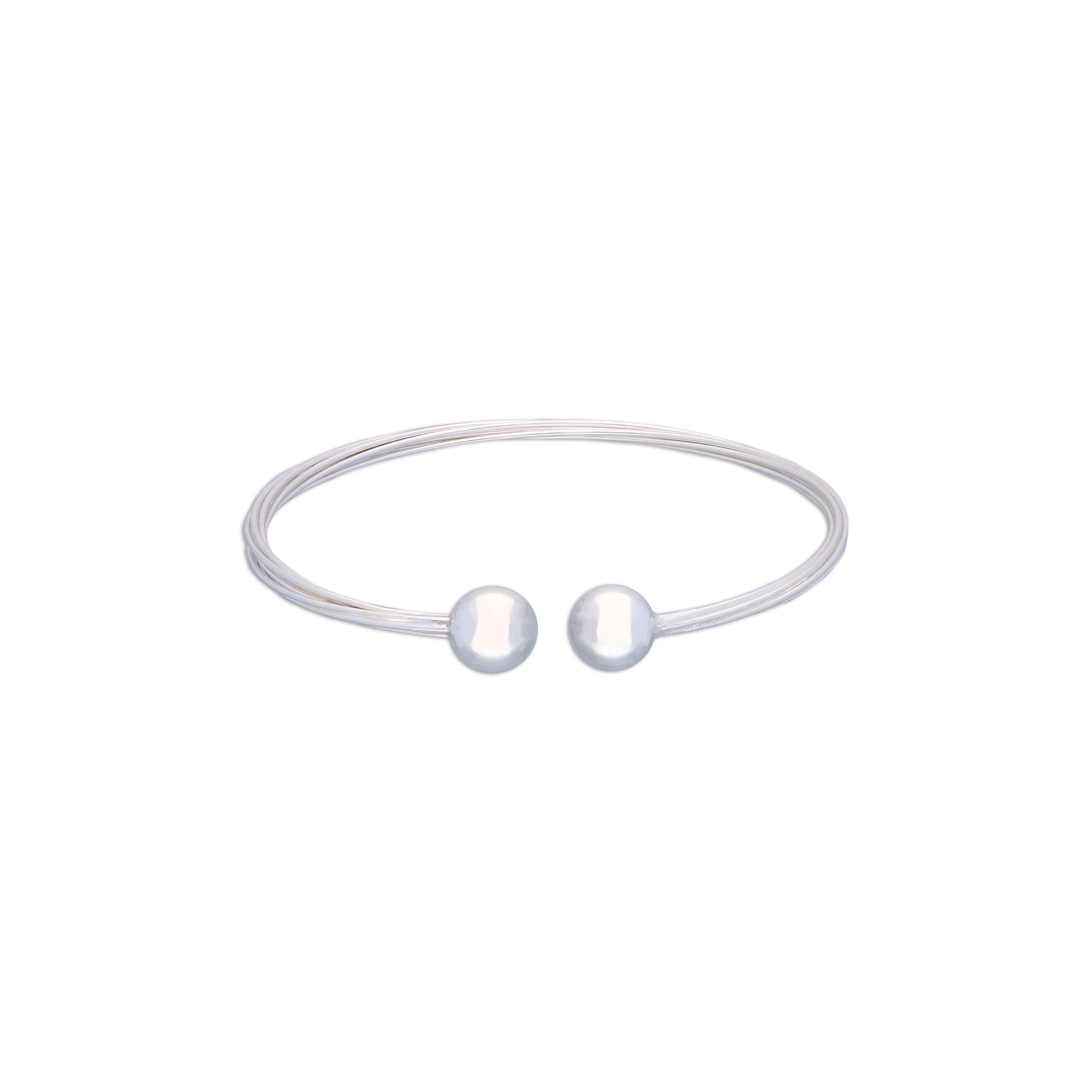 Charismatic coils Silver Bangle Bracelet - Image 3