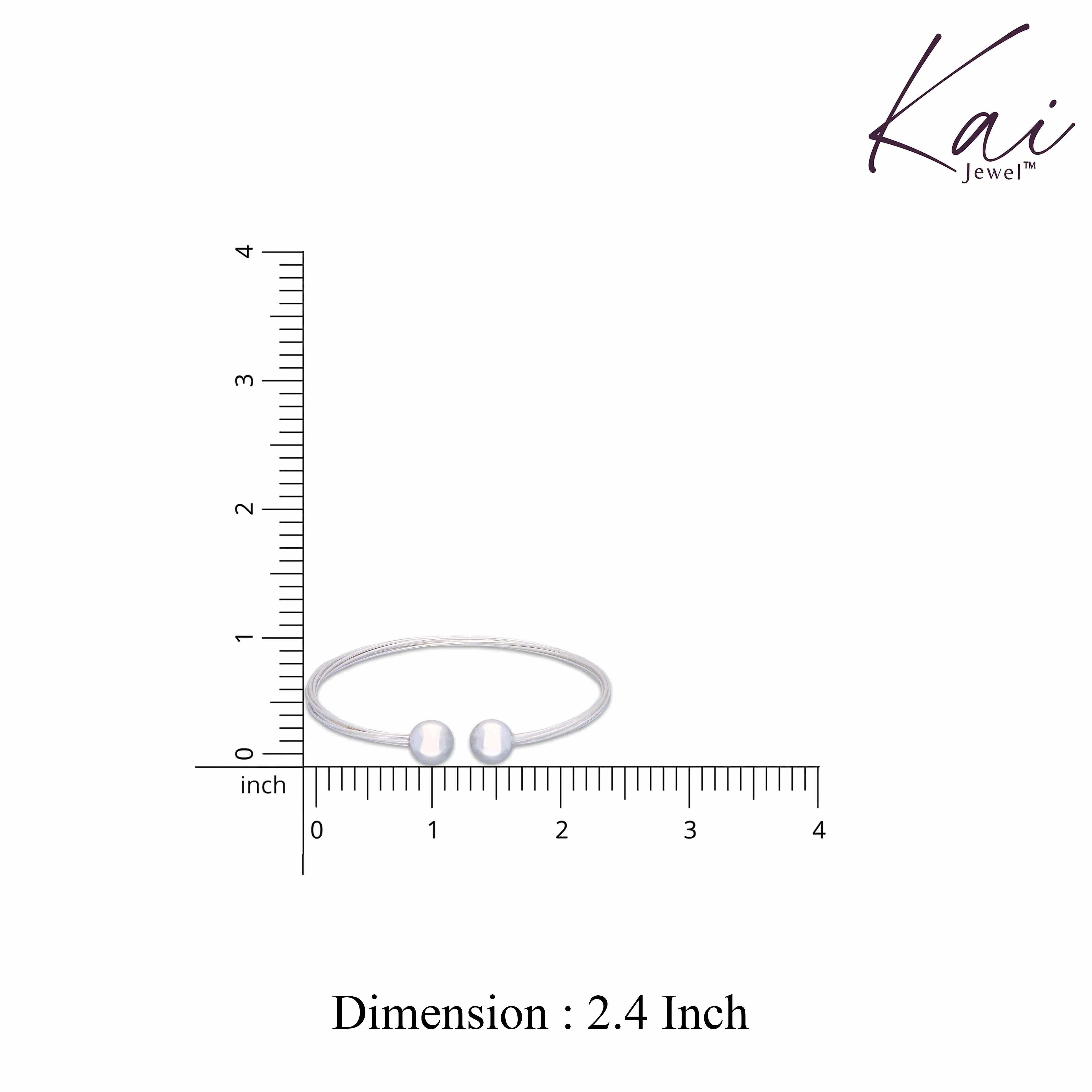Charismatic coils Silver Bangle Bracelet - Image 4