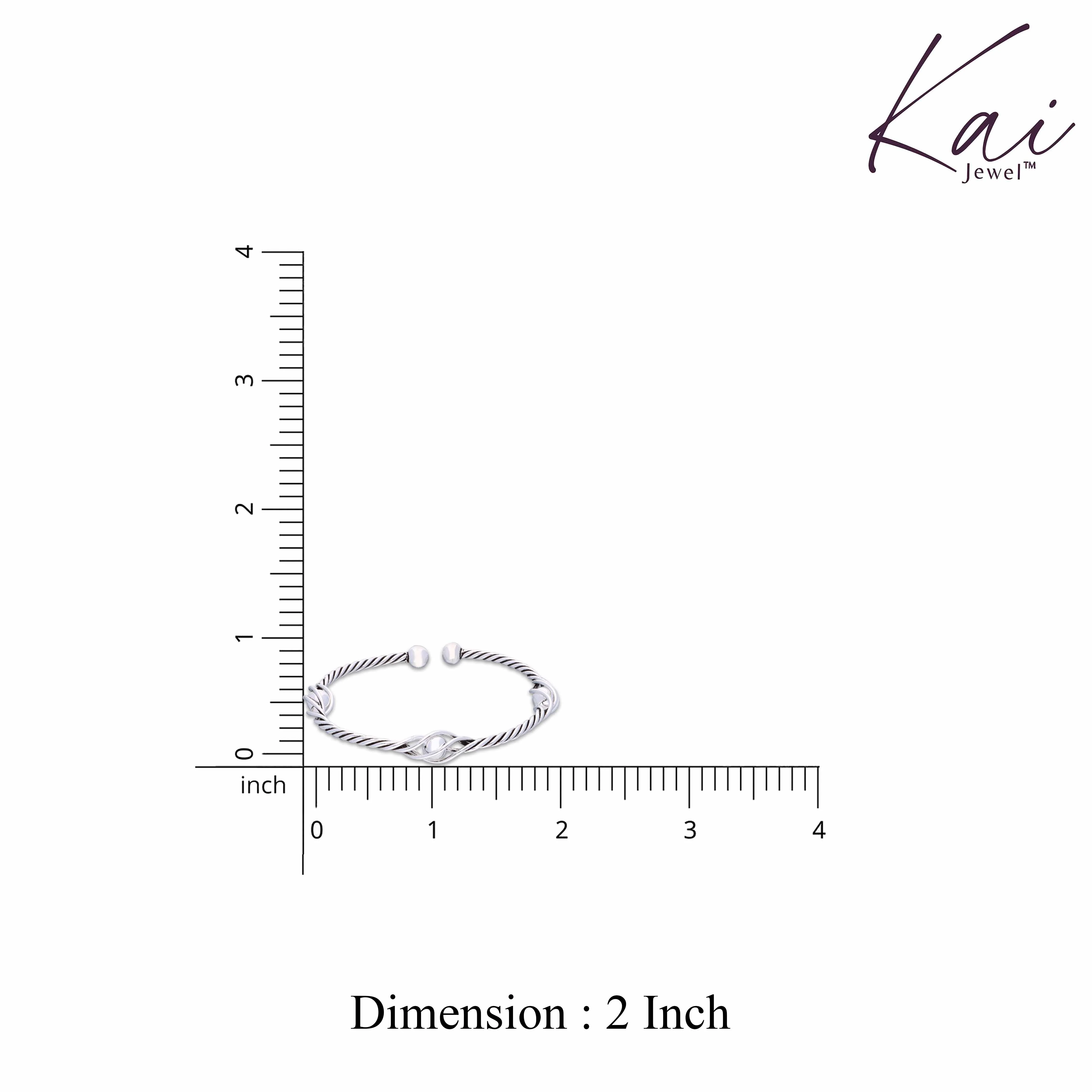Cocooned Charisma Silver Bangle Bracelet - Image 4