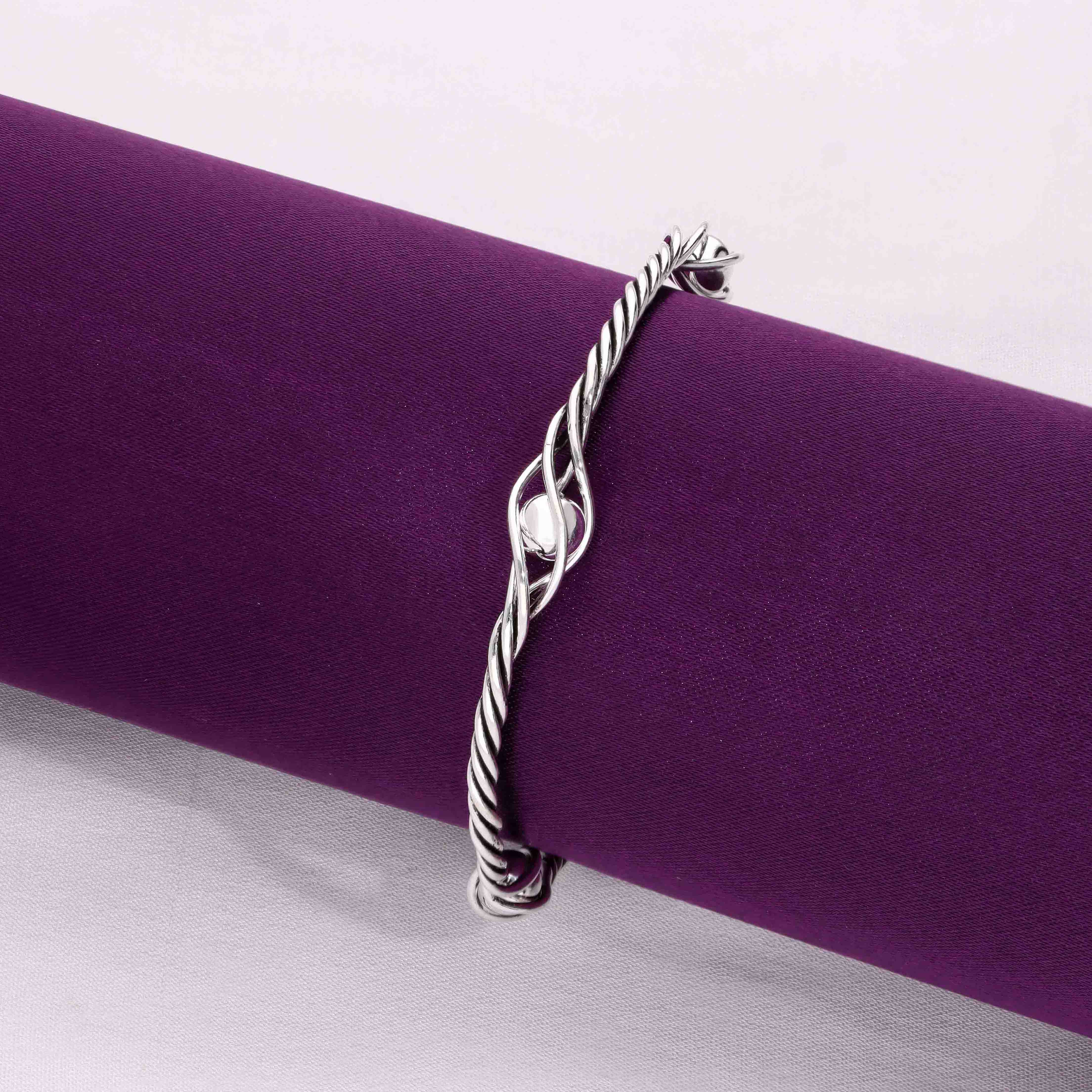 Cocooned Charisma Silver Bangle Bracelet - Image 5