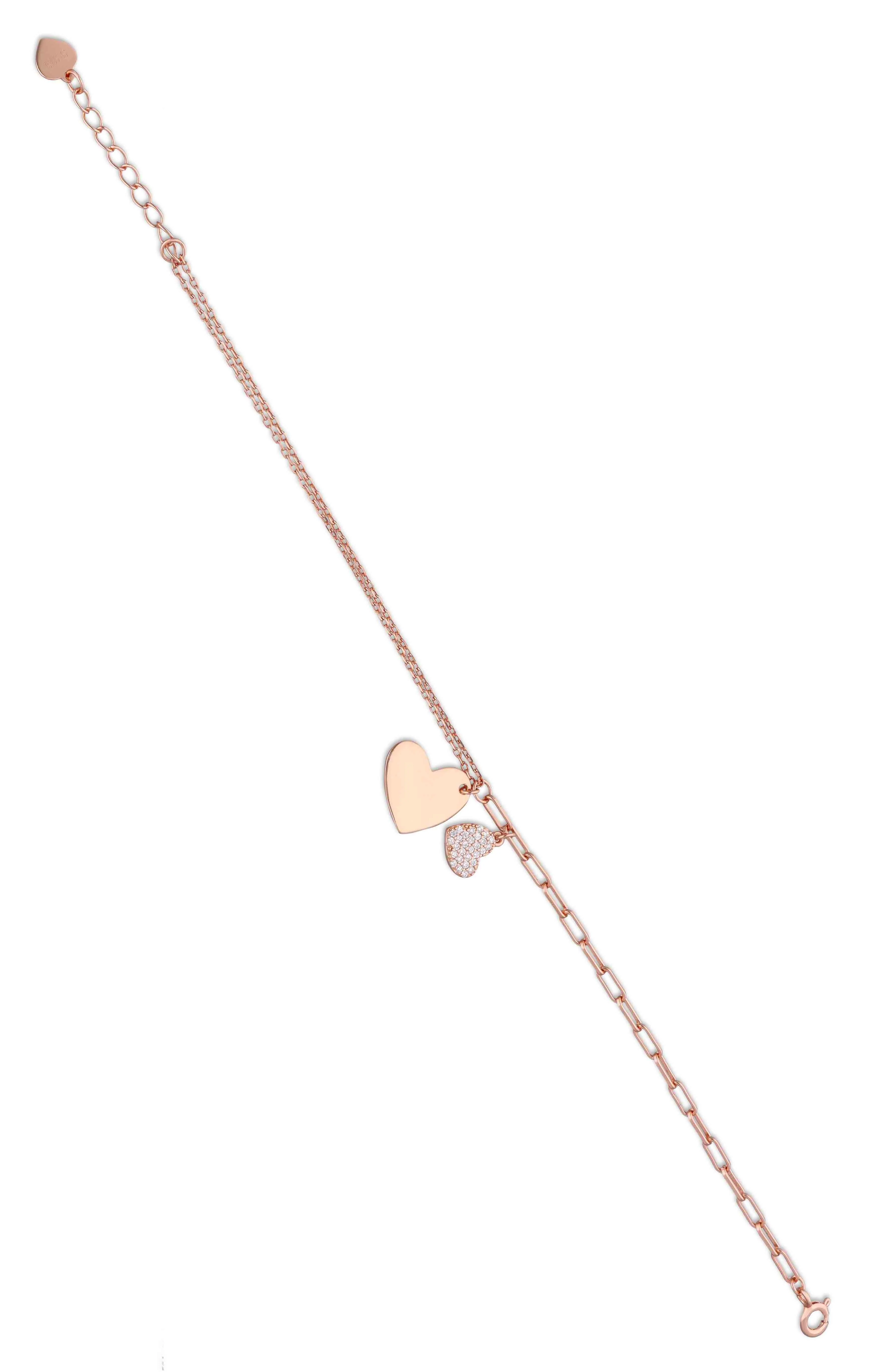 Coupled Compassion Rose Gold Charm Bracelet - Image 3
