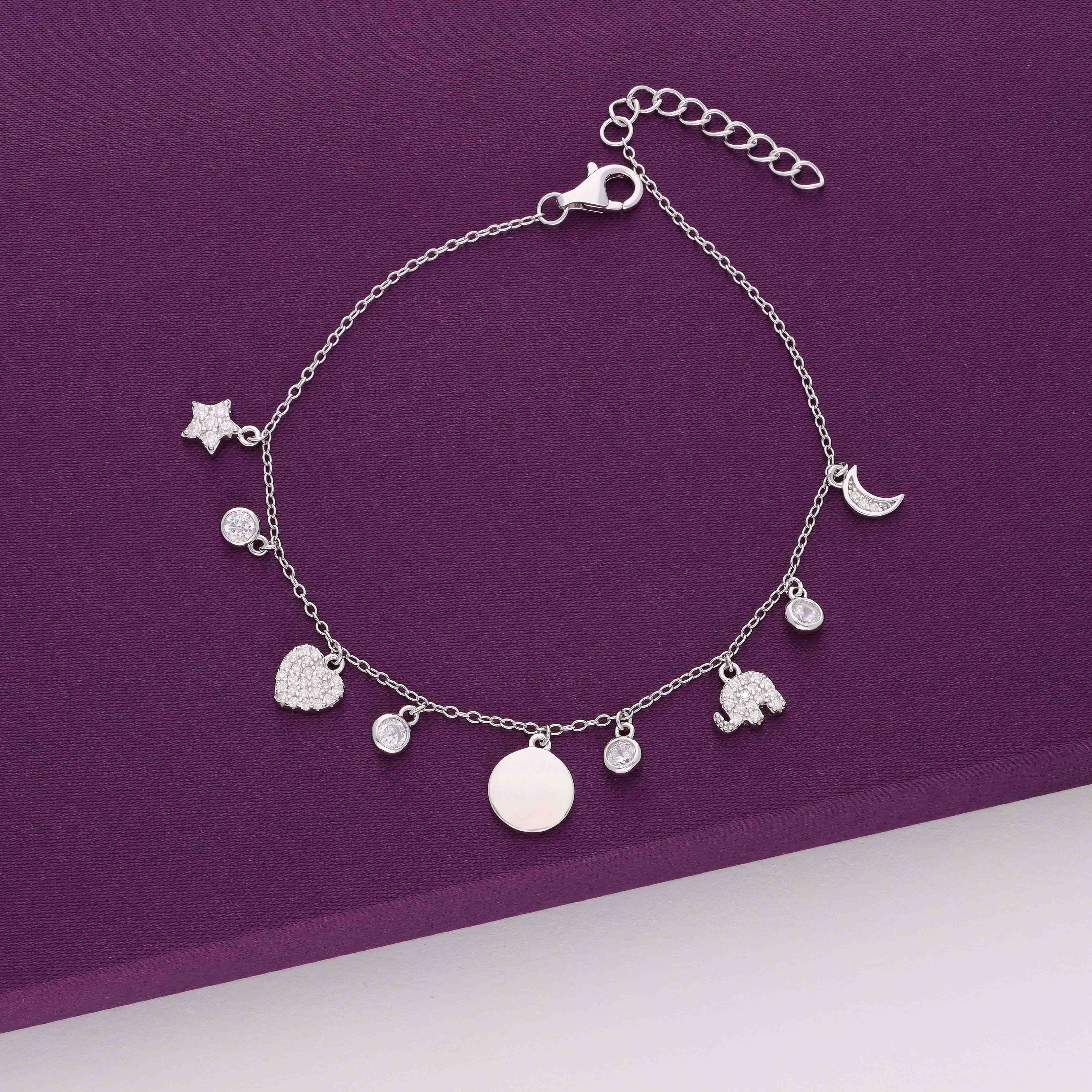 Mesmerising Mashup Silver Multi Charm Bracelet - Image 6