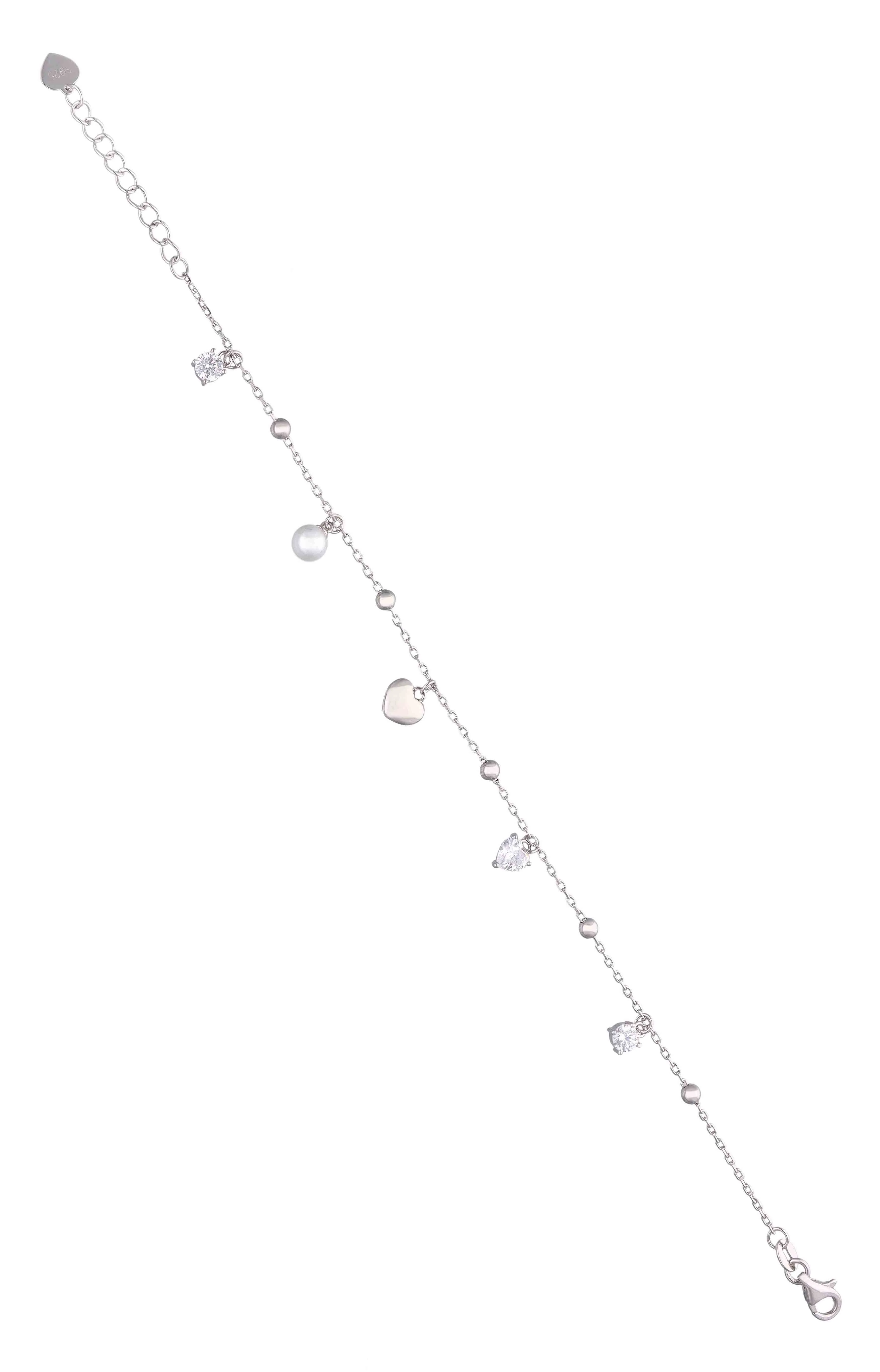 Sparkling Sonata Silver Multi Charm Bracelet - Image 3