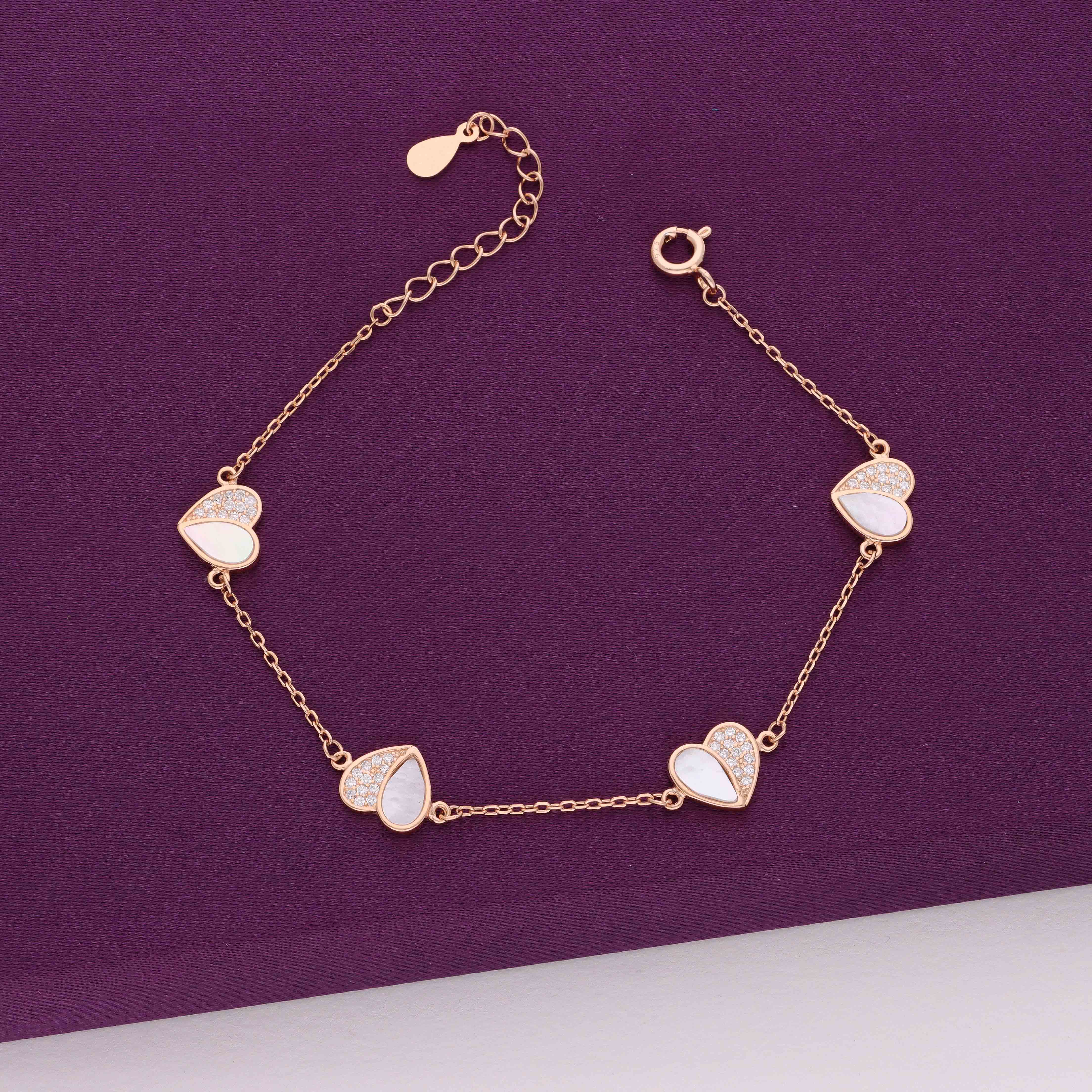 Heart of Love Silver Minimal Bracelet - Image 2