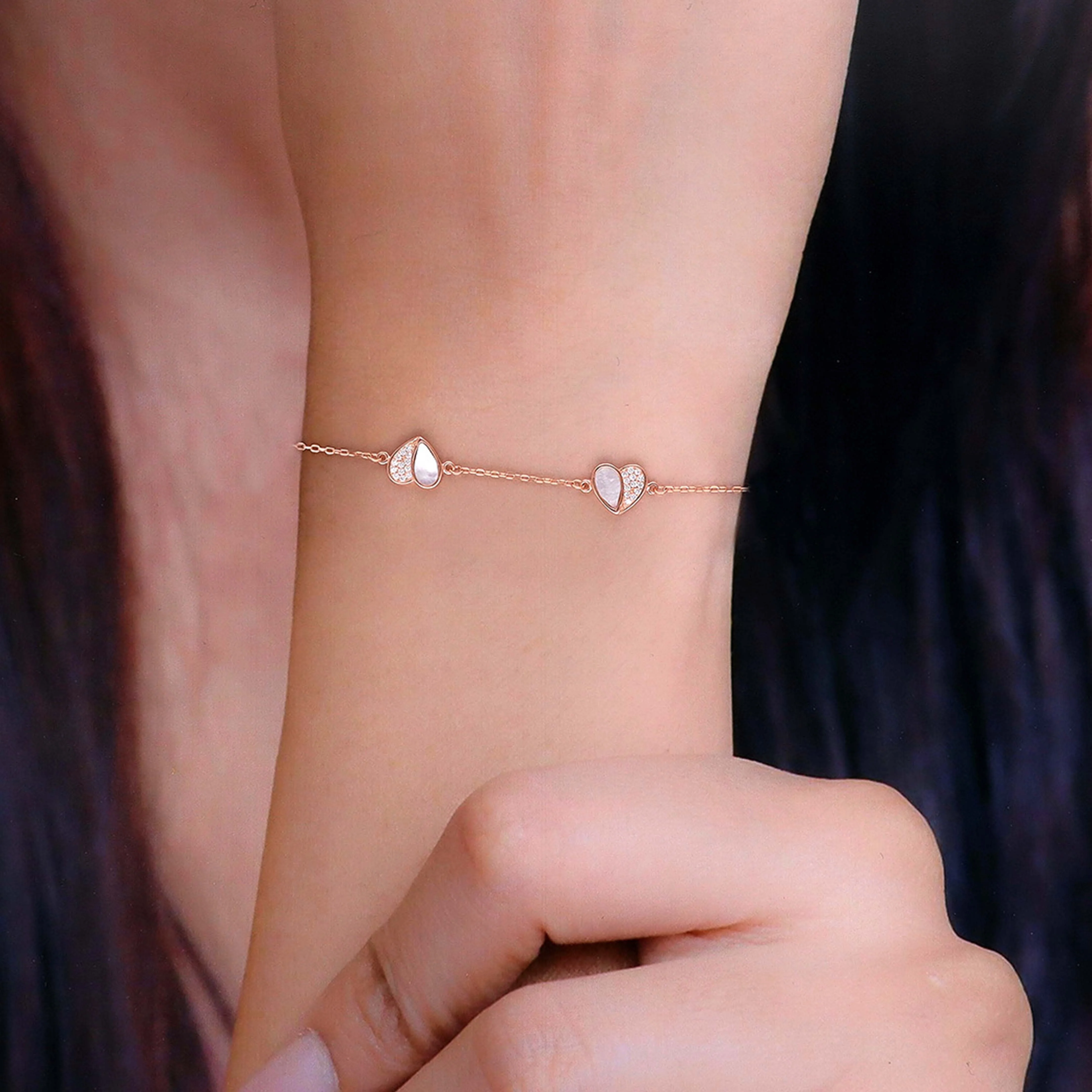 Heart of Love Silver Minimal Bracelet - Image 4