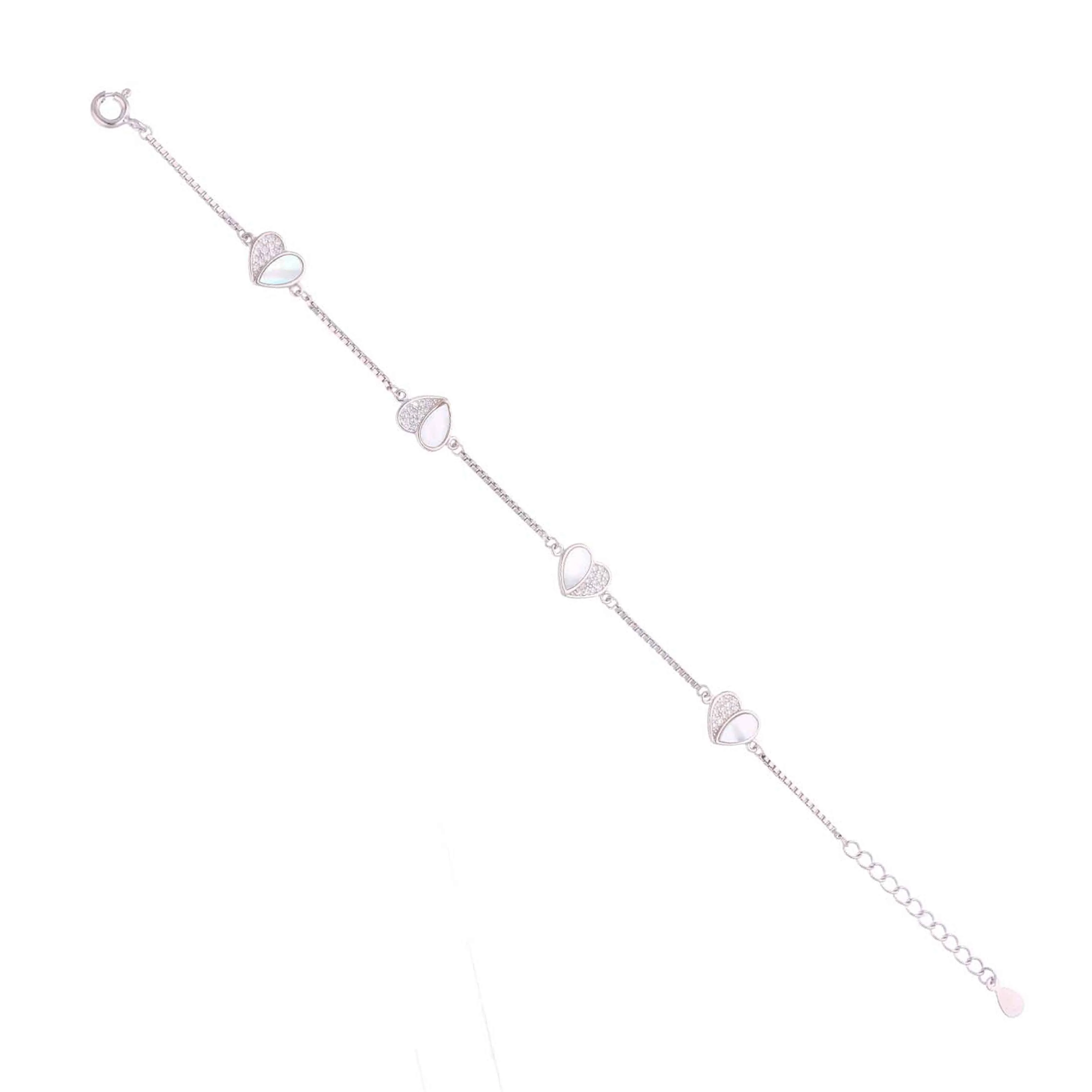 Heart of Love Silver Minimal Bracelet - Image 5
