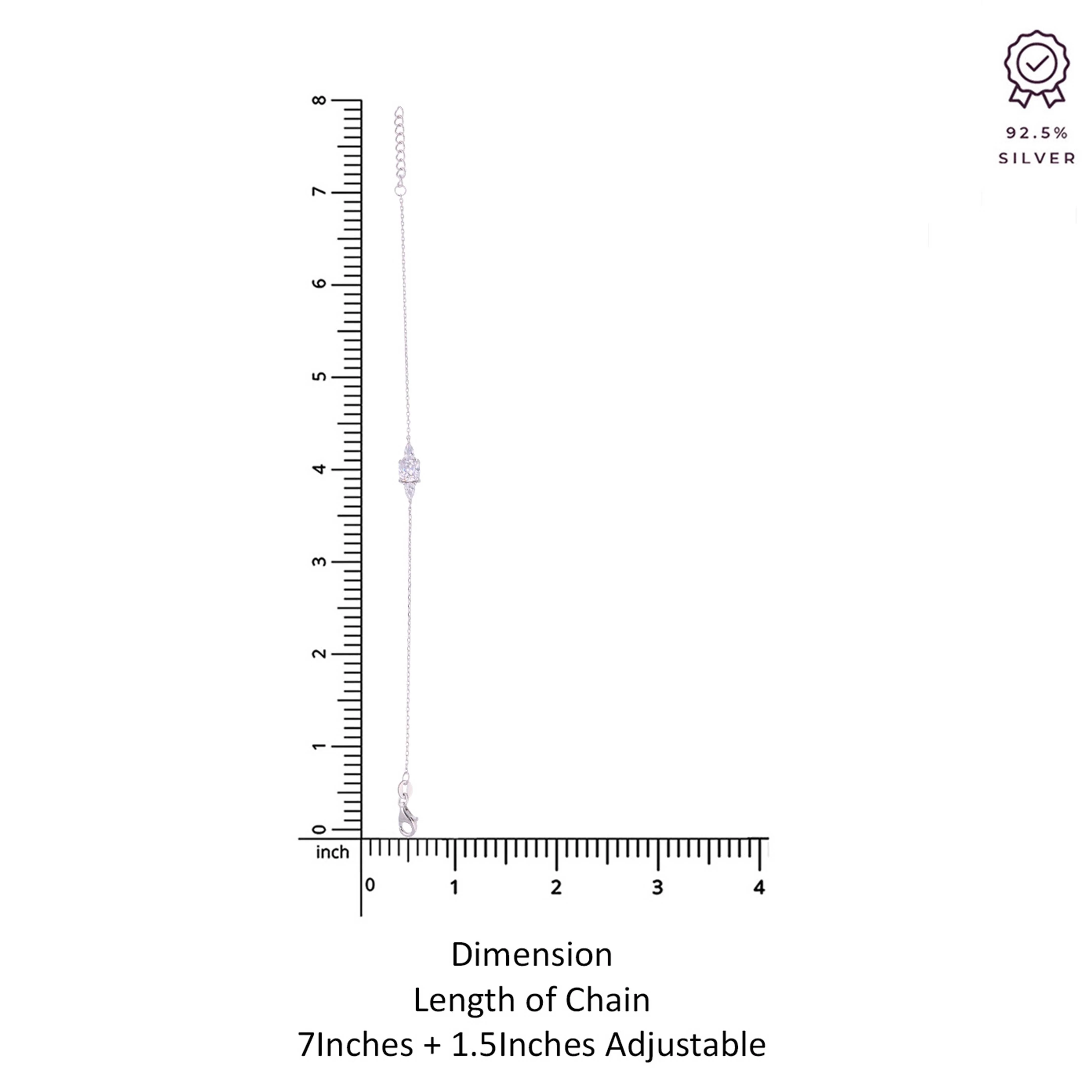 Timless Crystal Trio Silver Bracelet - Image 11