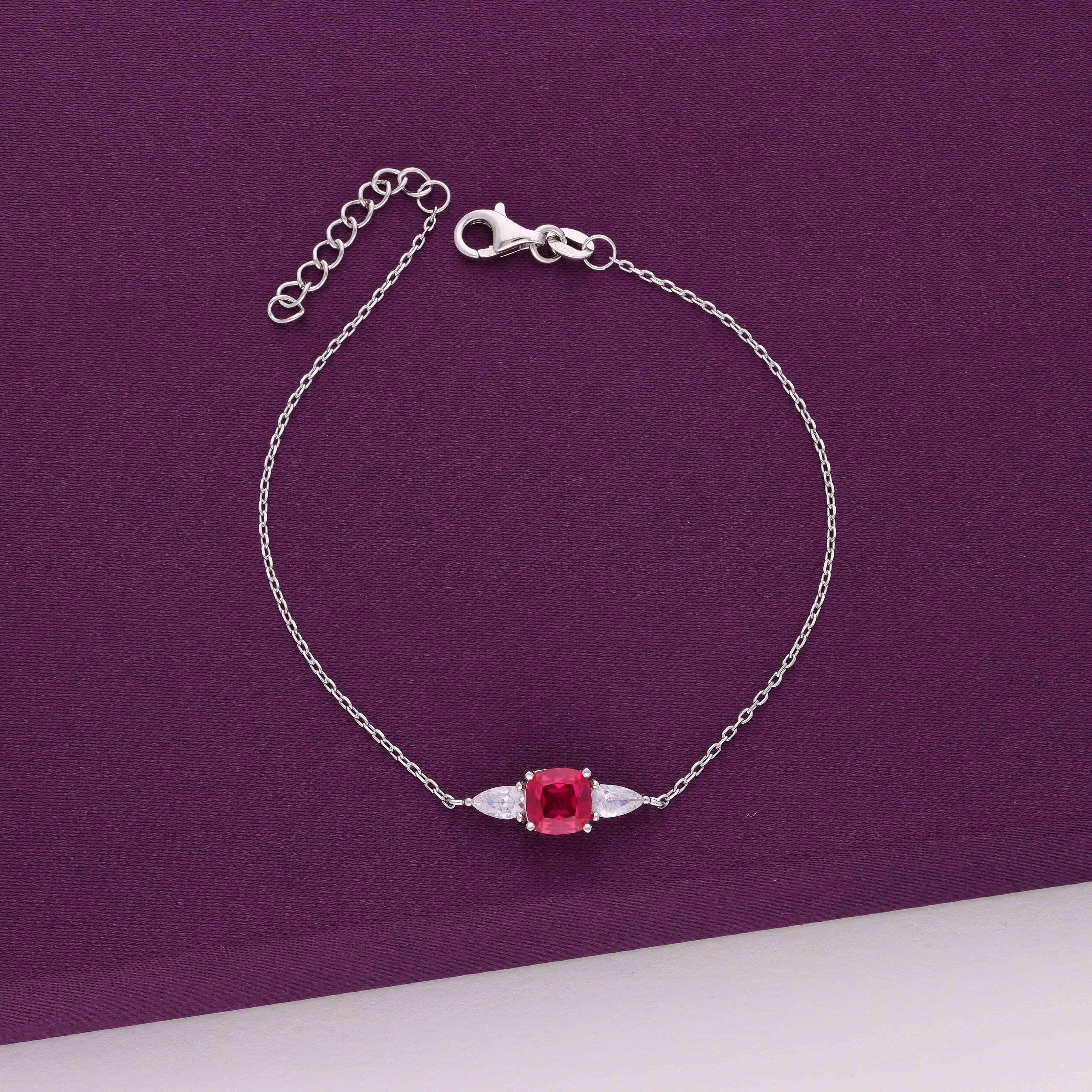 Timless Crystal Trio Silver Bracelet - Image 3