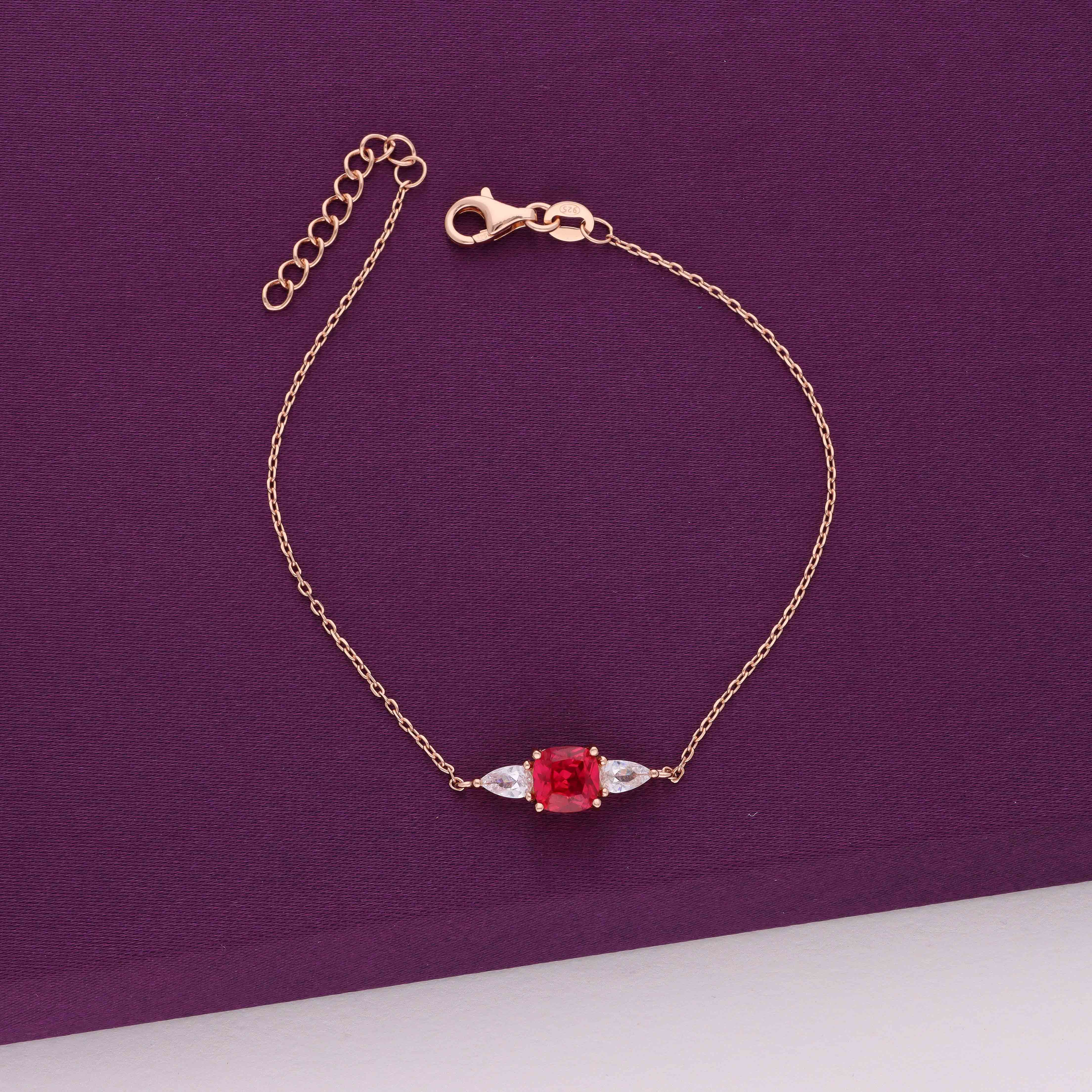Timless Crystal Trio Silver Bracelet - Image 4