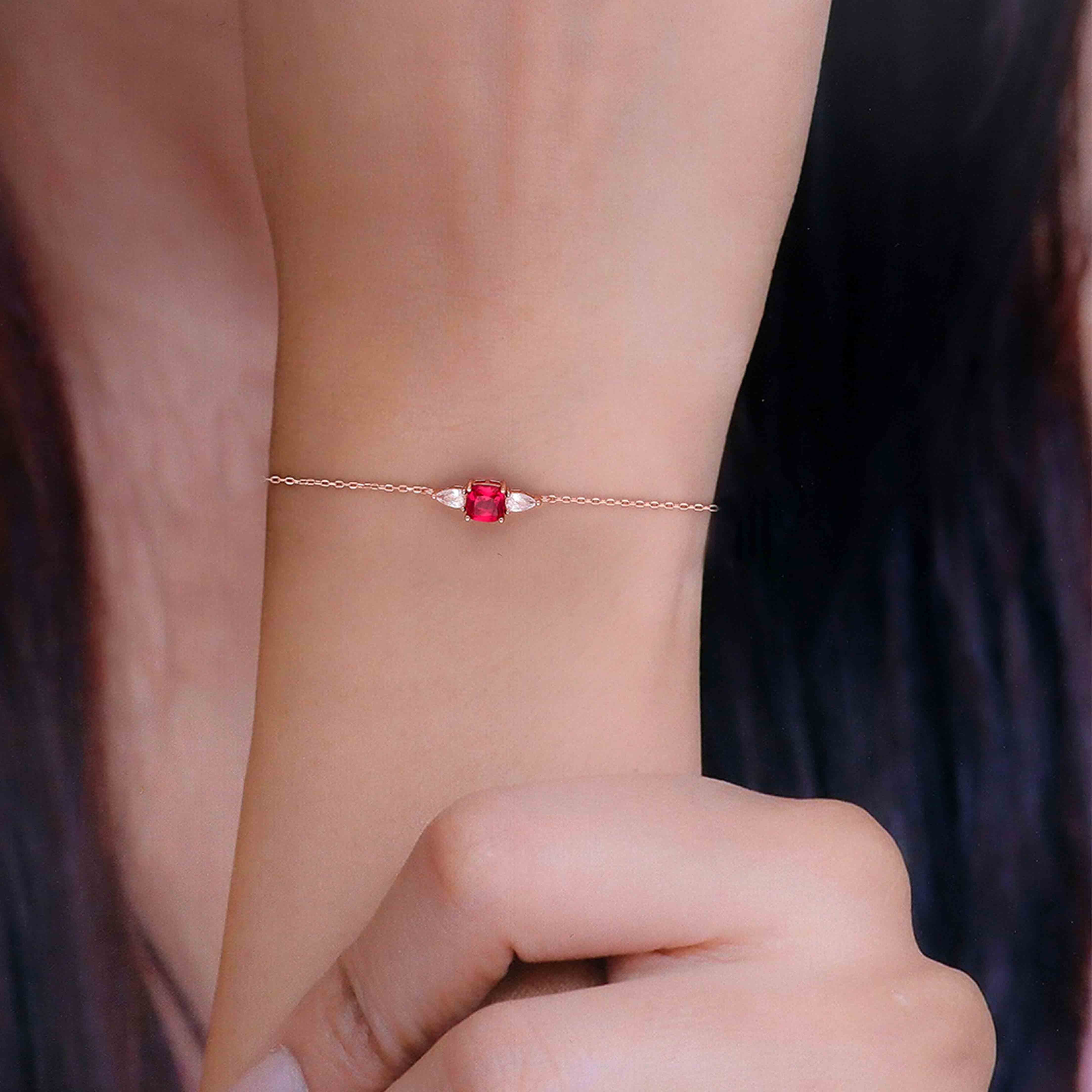 Timless Crystal Trio Silver Bracelet - Image 8
