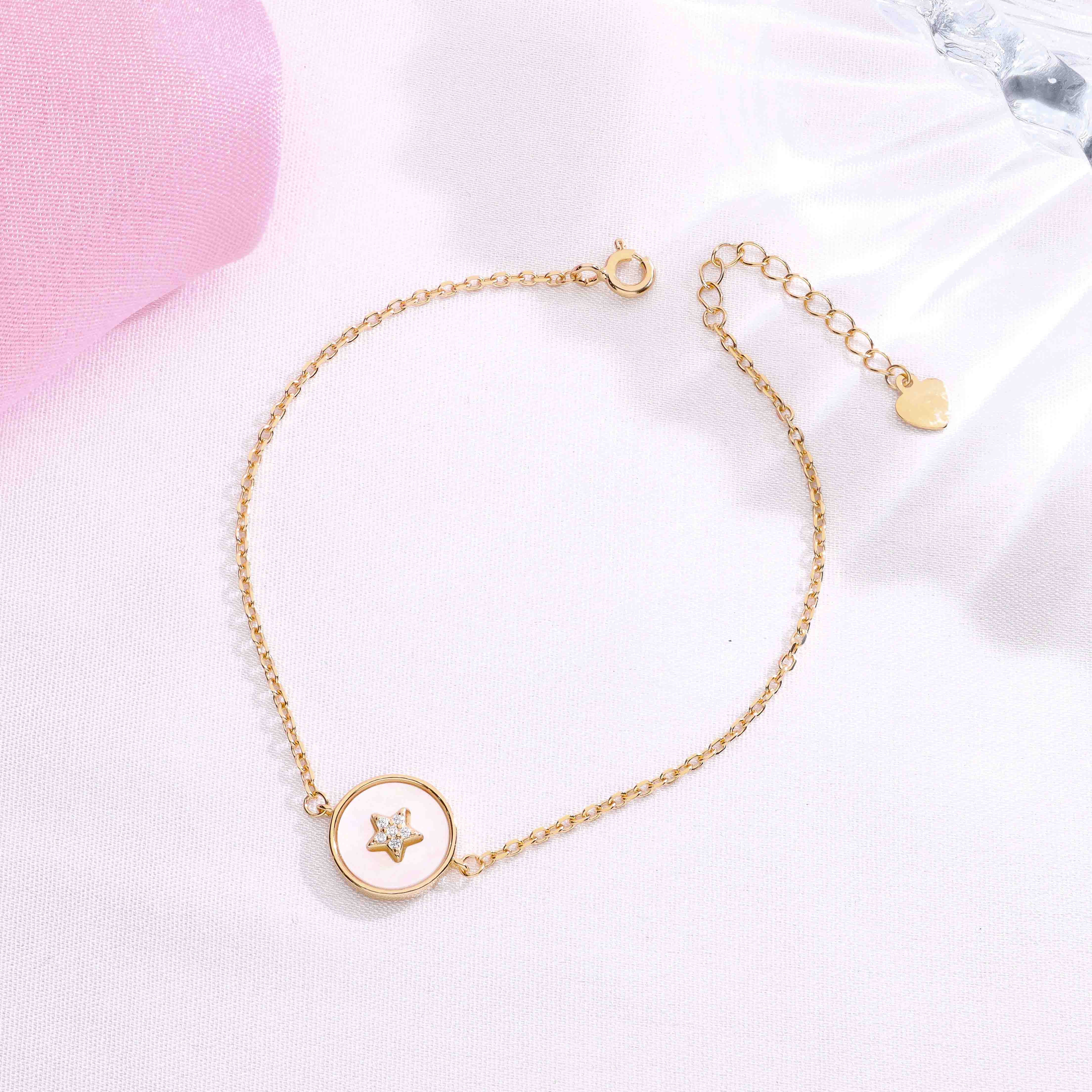 Sterling Silver Zircon Studded Star Bracelet - Image 3