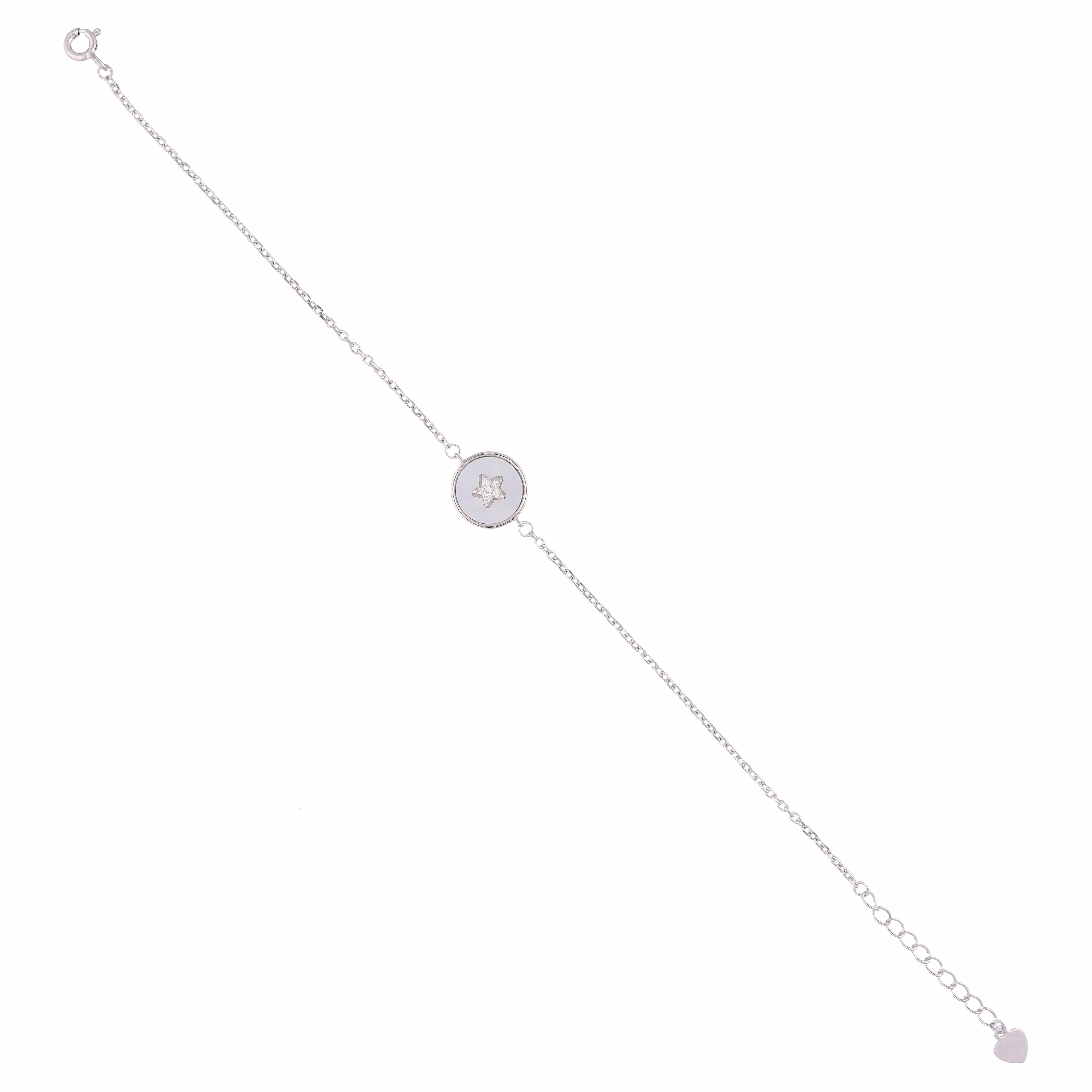 Sterling Silver Zircon Studded Star Bracelet - Image 7