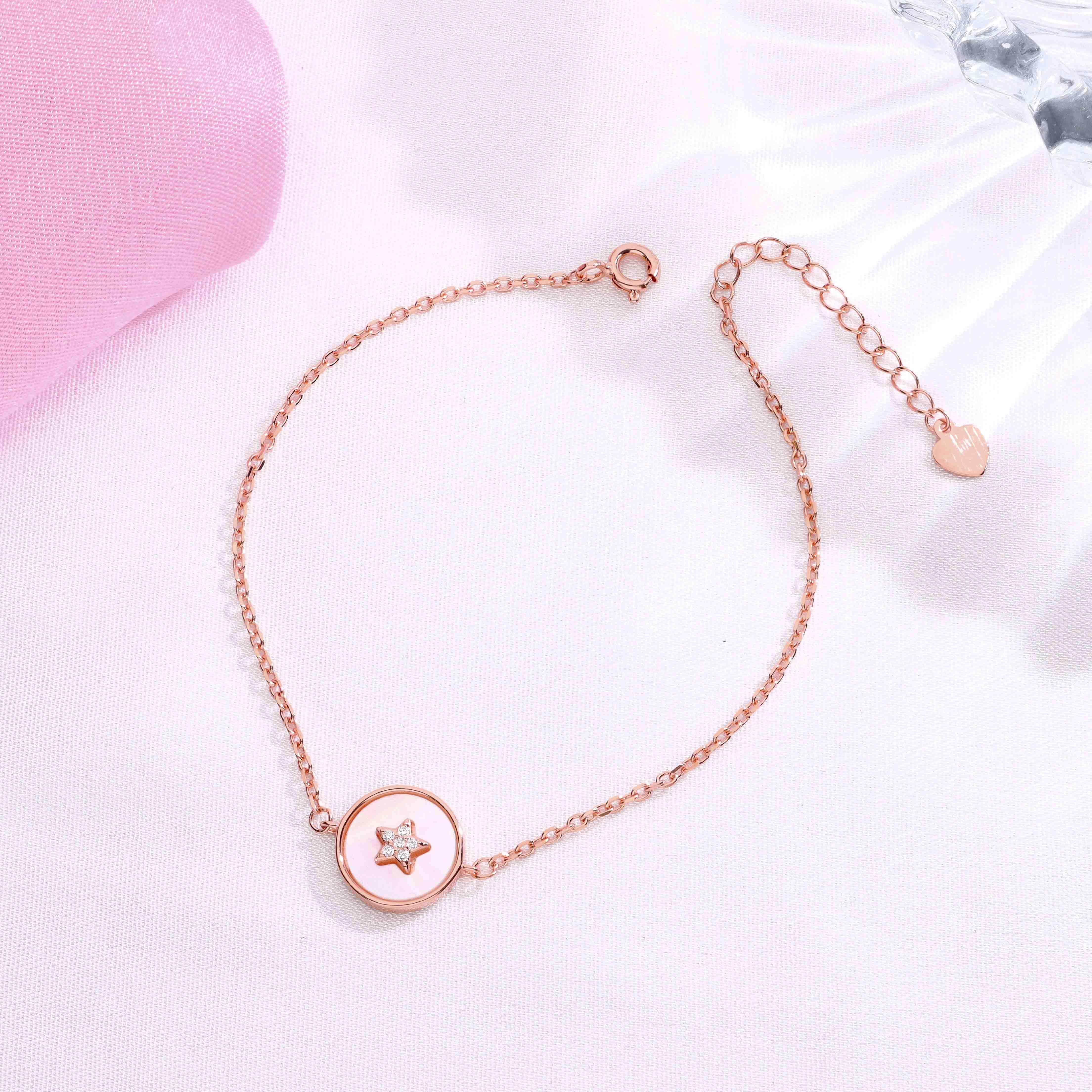 Sterling Silver Zircon Studded Star Bracelet - Image 9