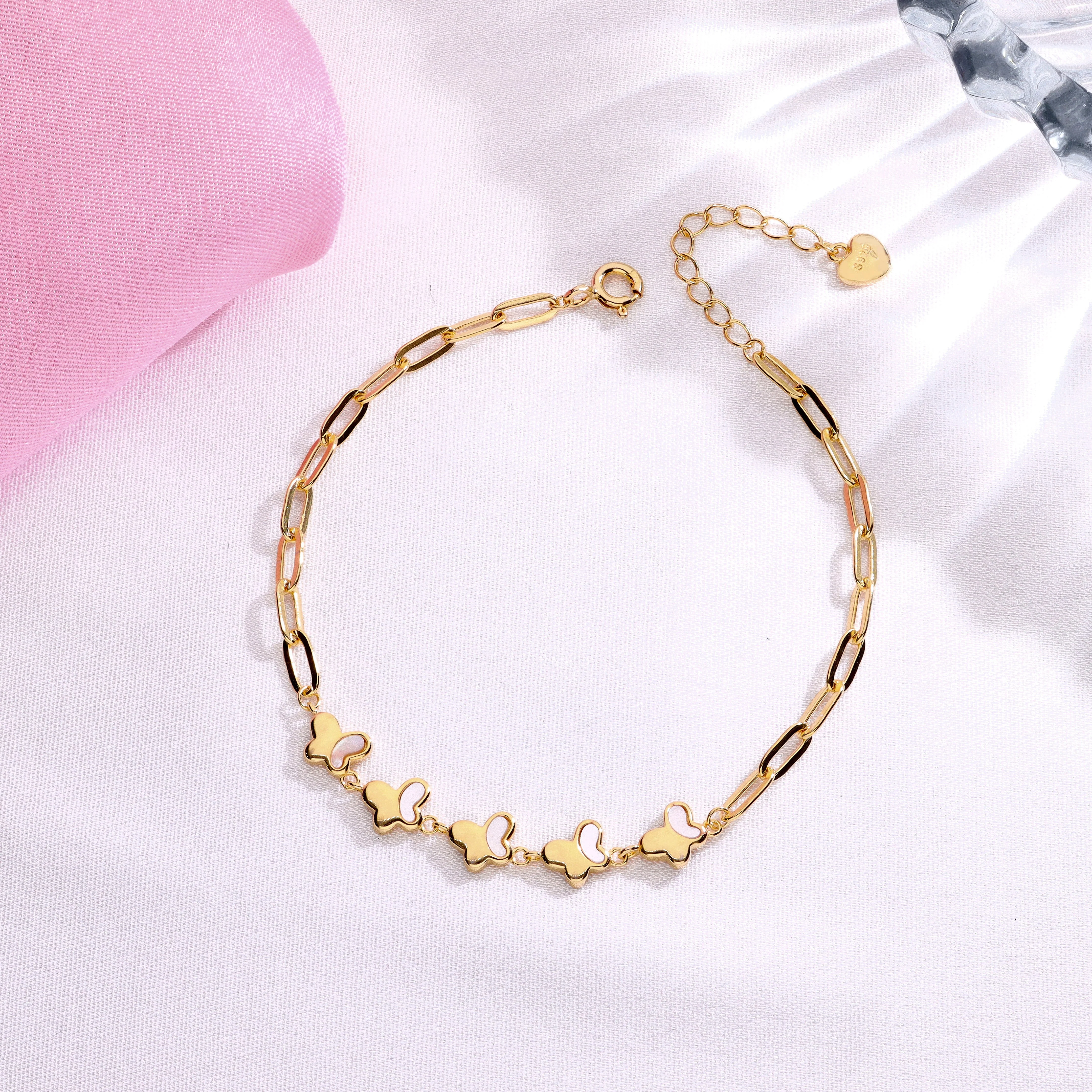 Strand of Butterflies Zircon Casual Silver Bracelet - Image 10