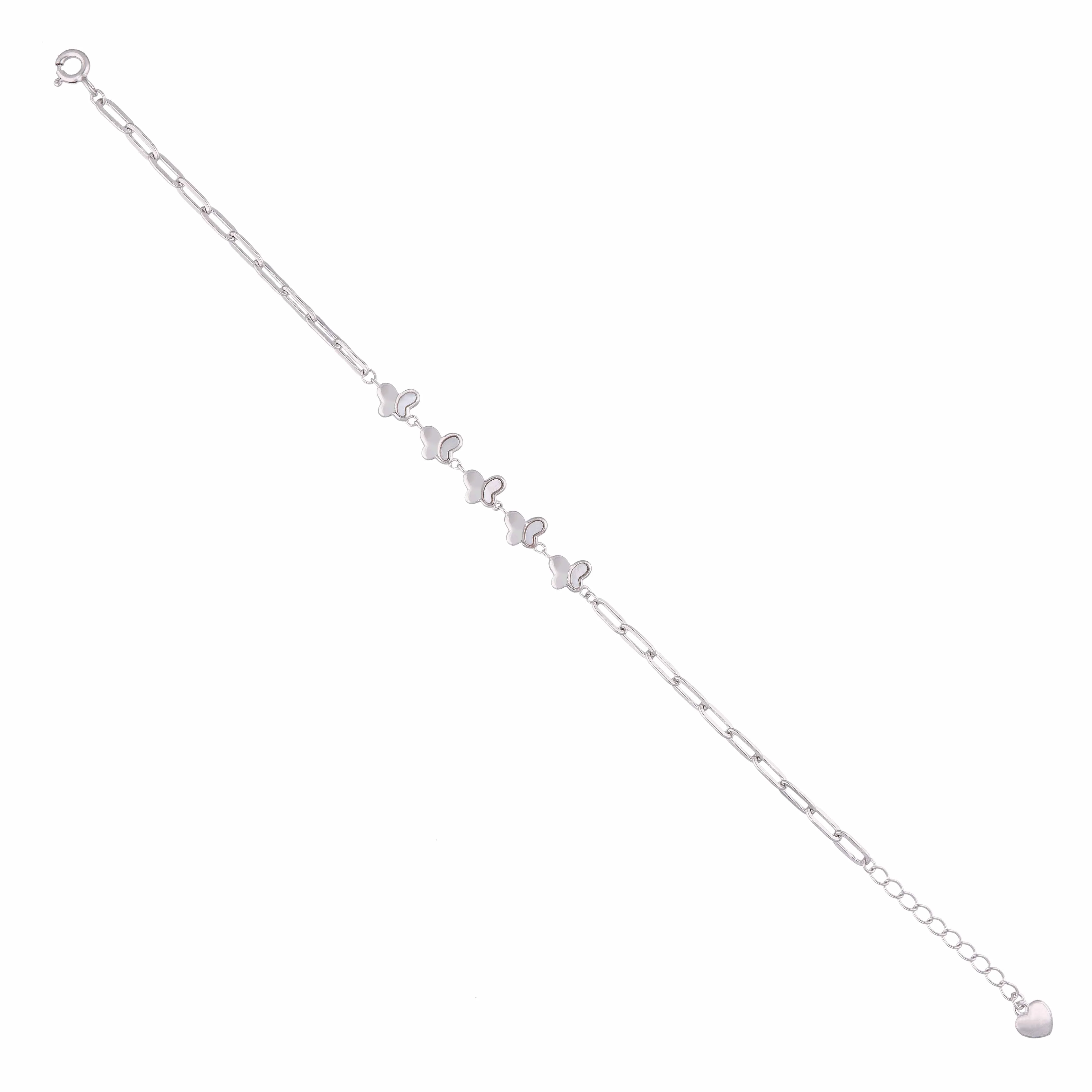 Strand of Butterflies Zircon Casual Silver Bracelet - Image 7