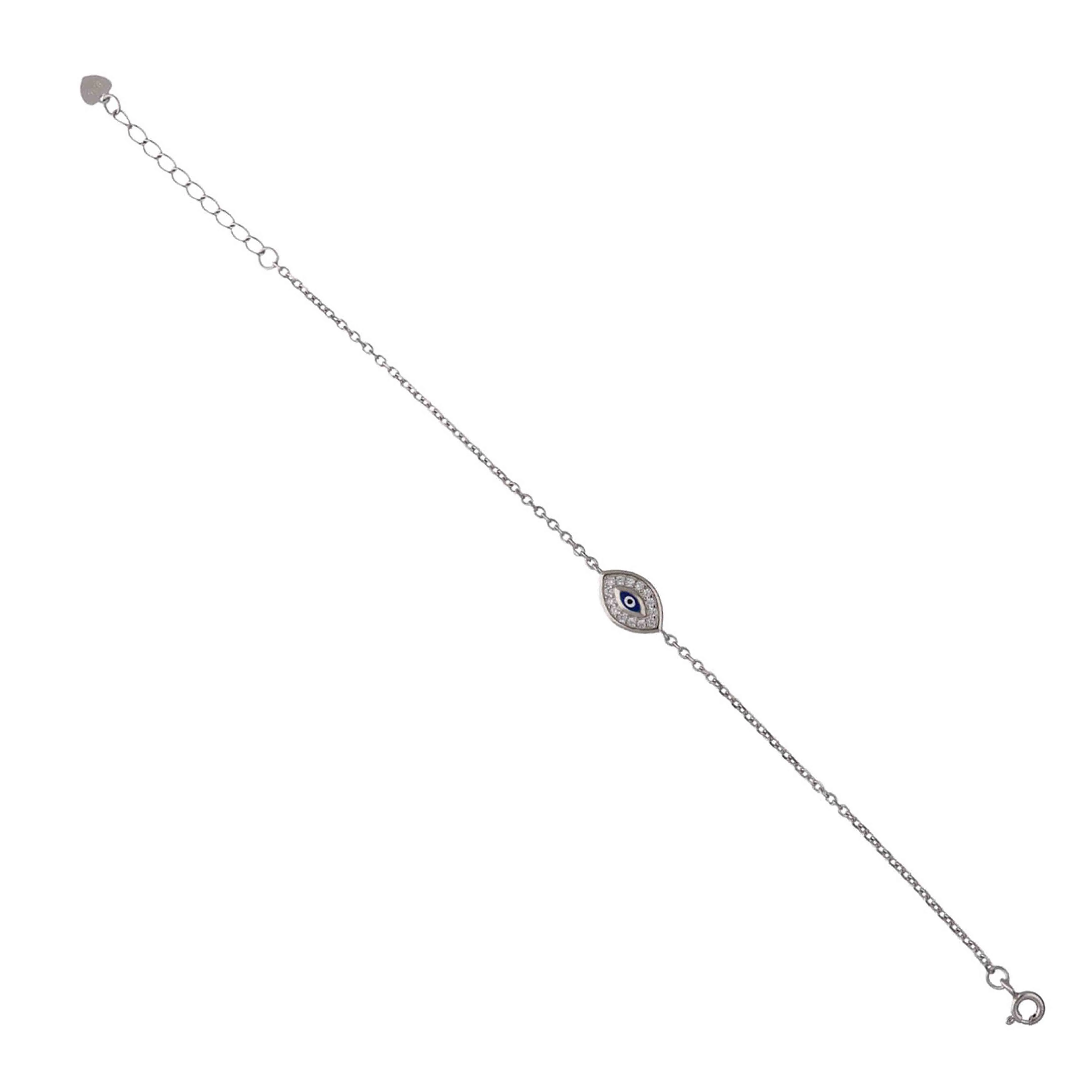 Sterling Evil Eye Zircon Evil Eye Bracelet - Image 5