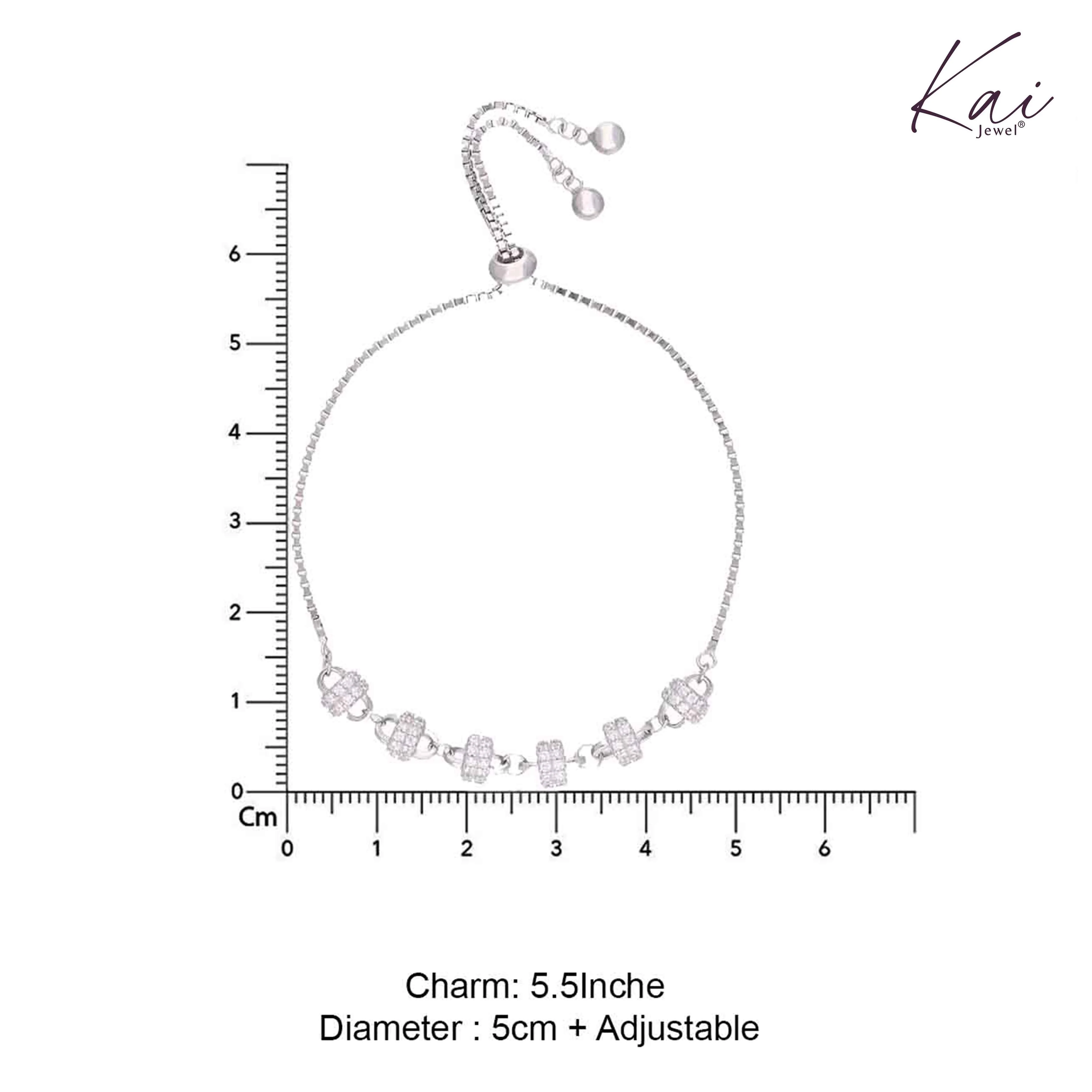 Sterling Silver Elegance Sparkle Bracelet - Image 5