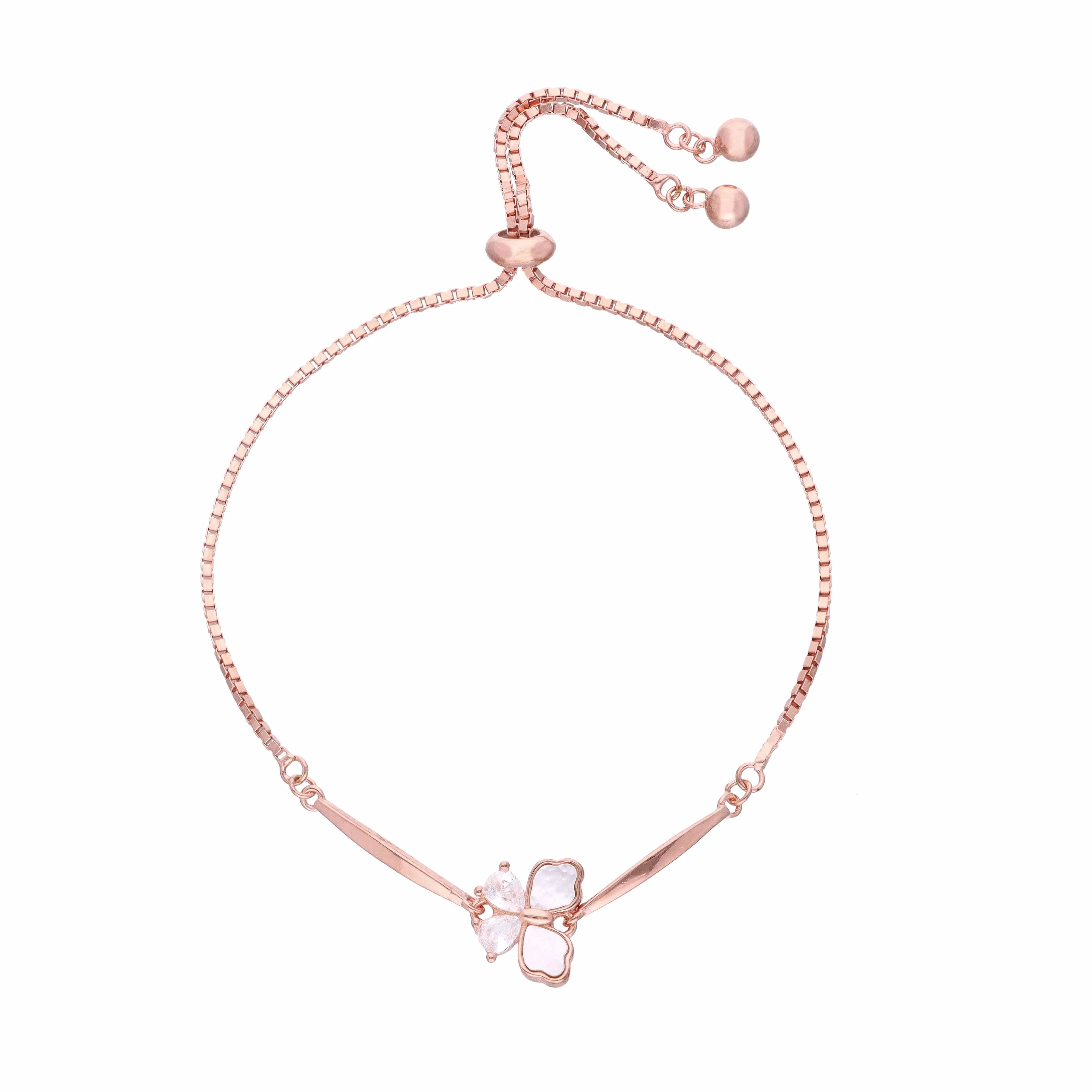 Sterling Silver Mother Of Pearl Butterfly Bracelet - Image 4