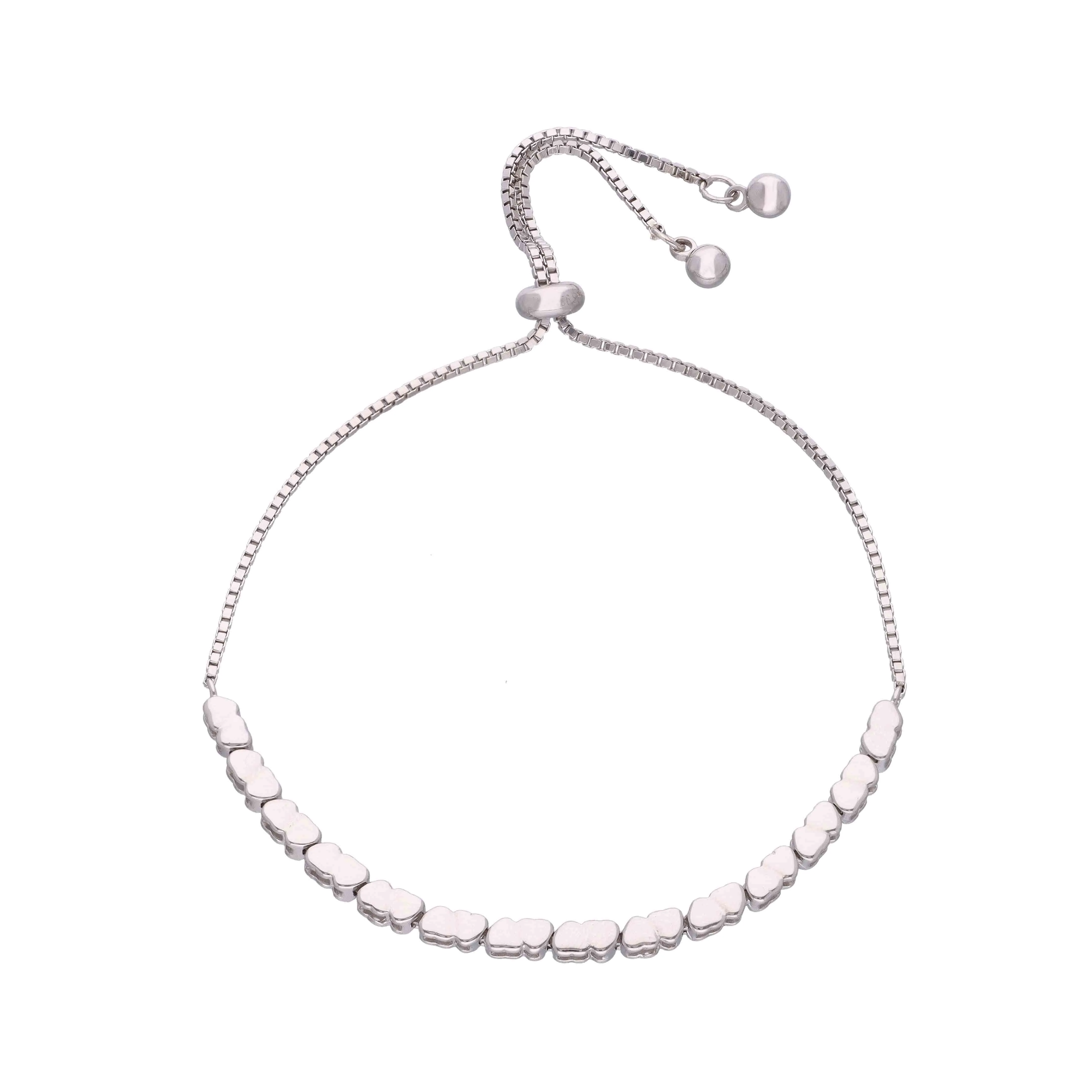 Sterling Silver Twin Heart Bracelet - Image 3