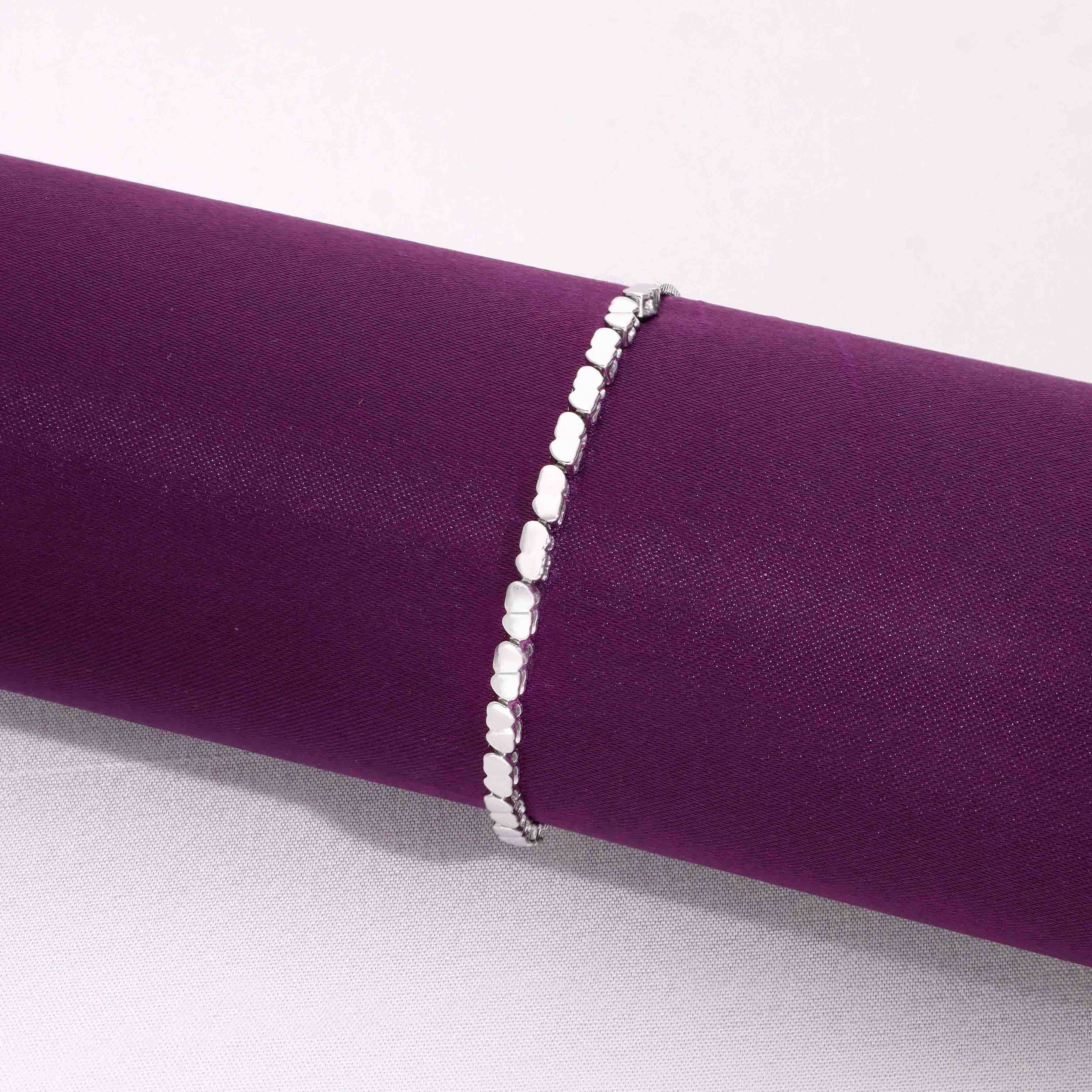 Sterling Silver Twin Heart Bracelet - Image 6