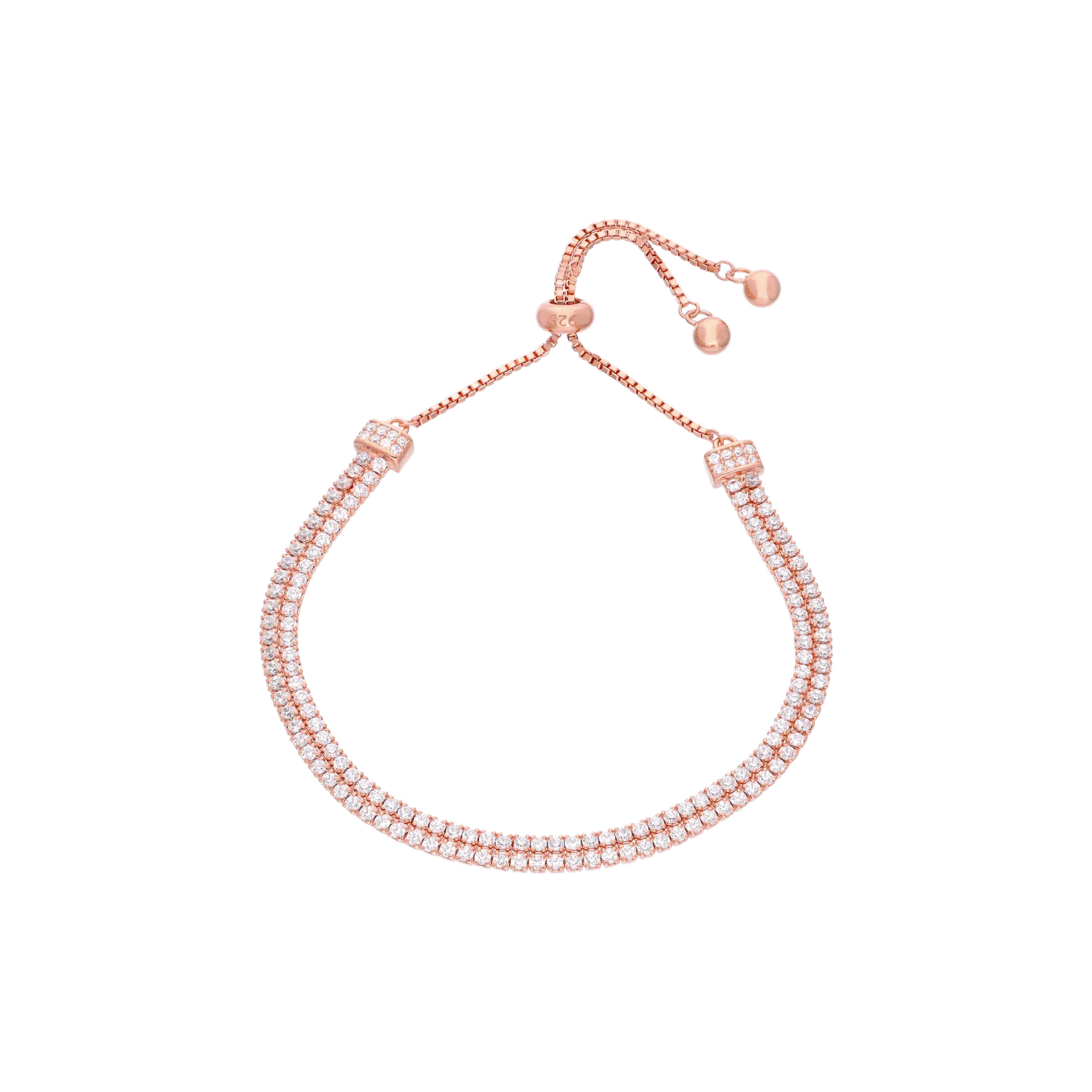 Minimalistic Silver Slider Tennis Bracelet - Image 4