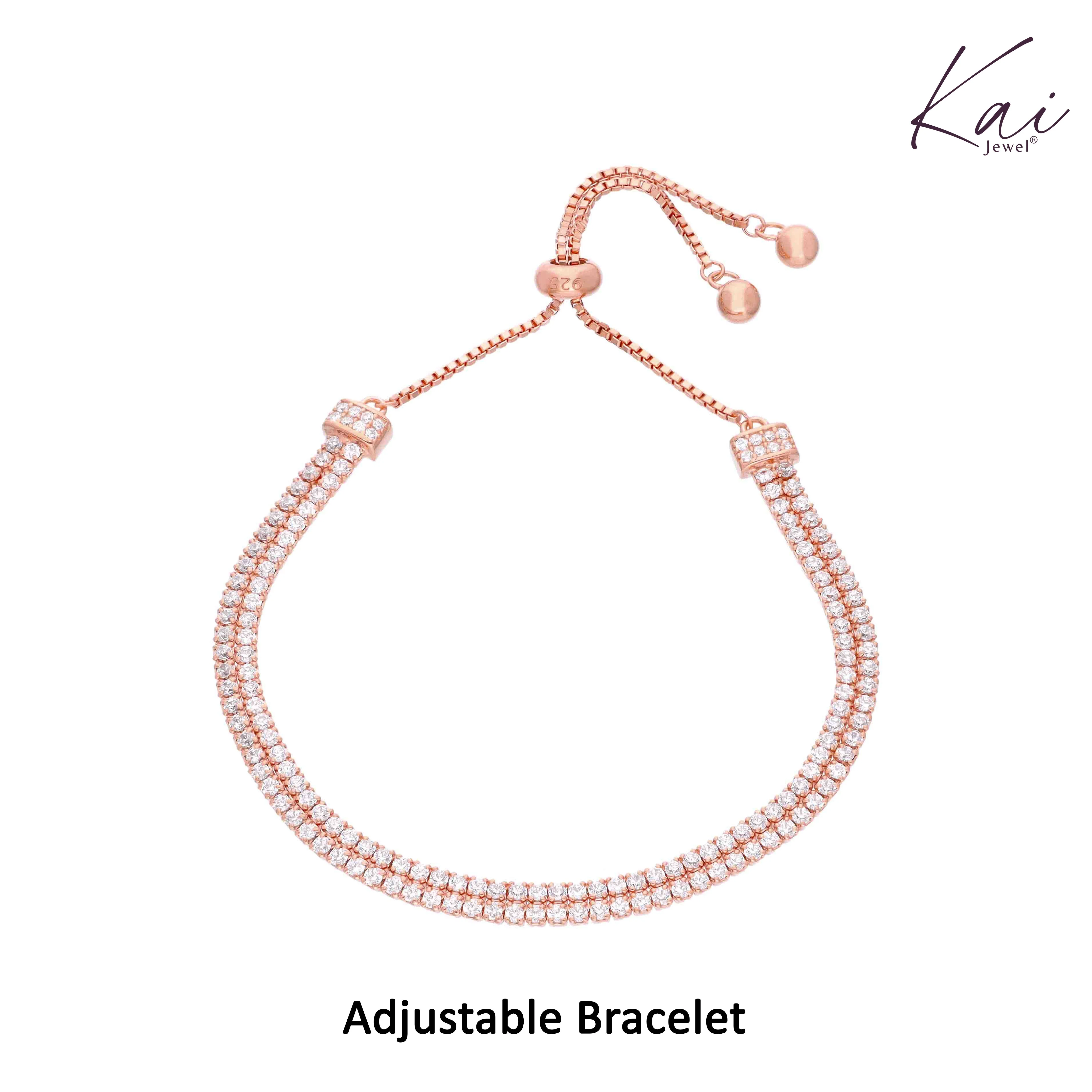 Minimalistic Silver Slider Tennis Bracelet - Image 5