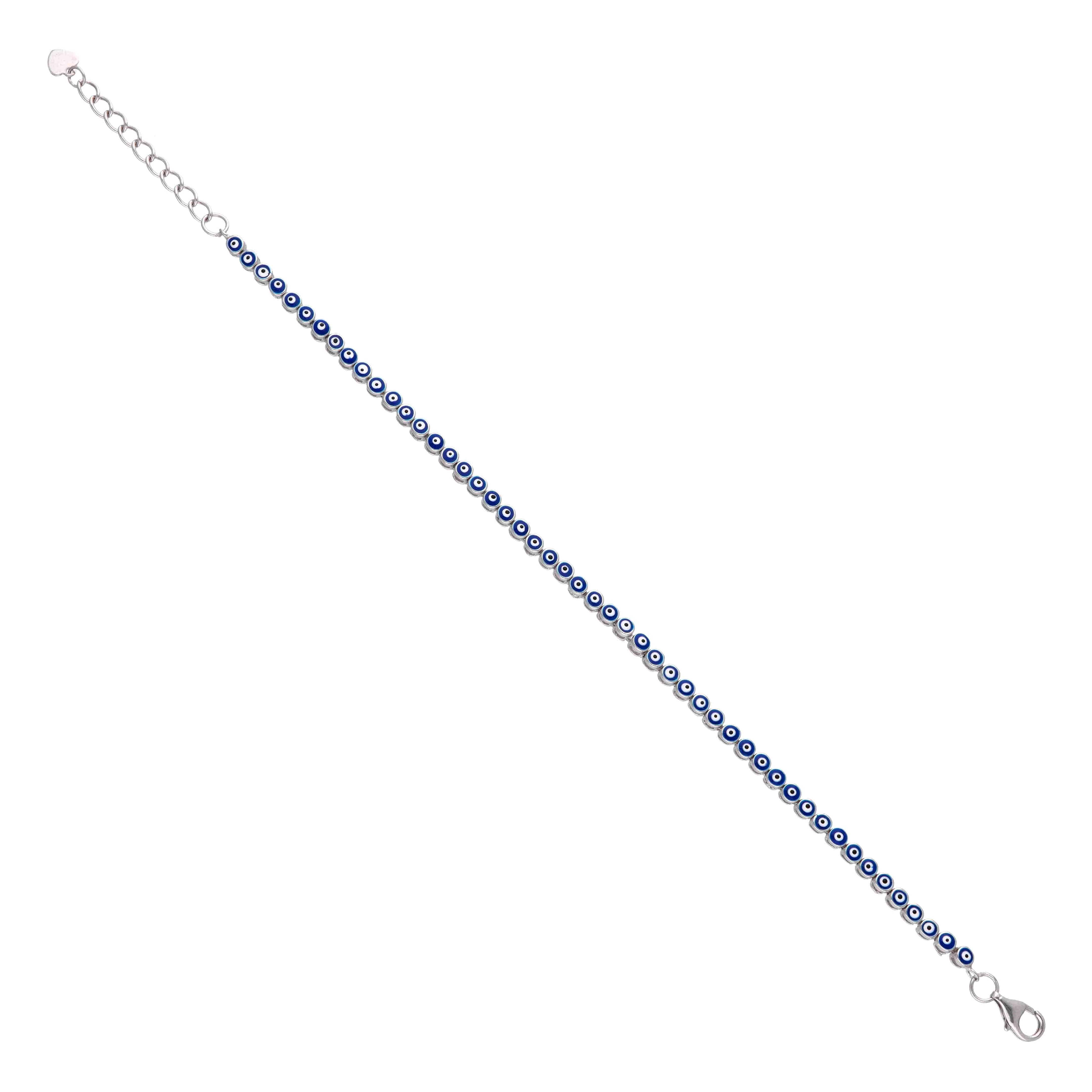 Sterling Silver Elegant Evil Eye Bracelet - Image 3