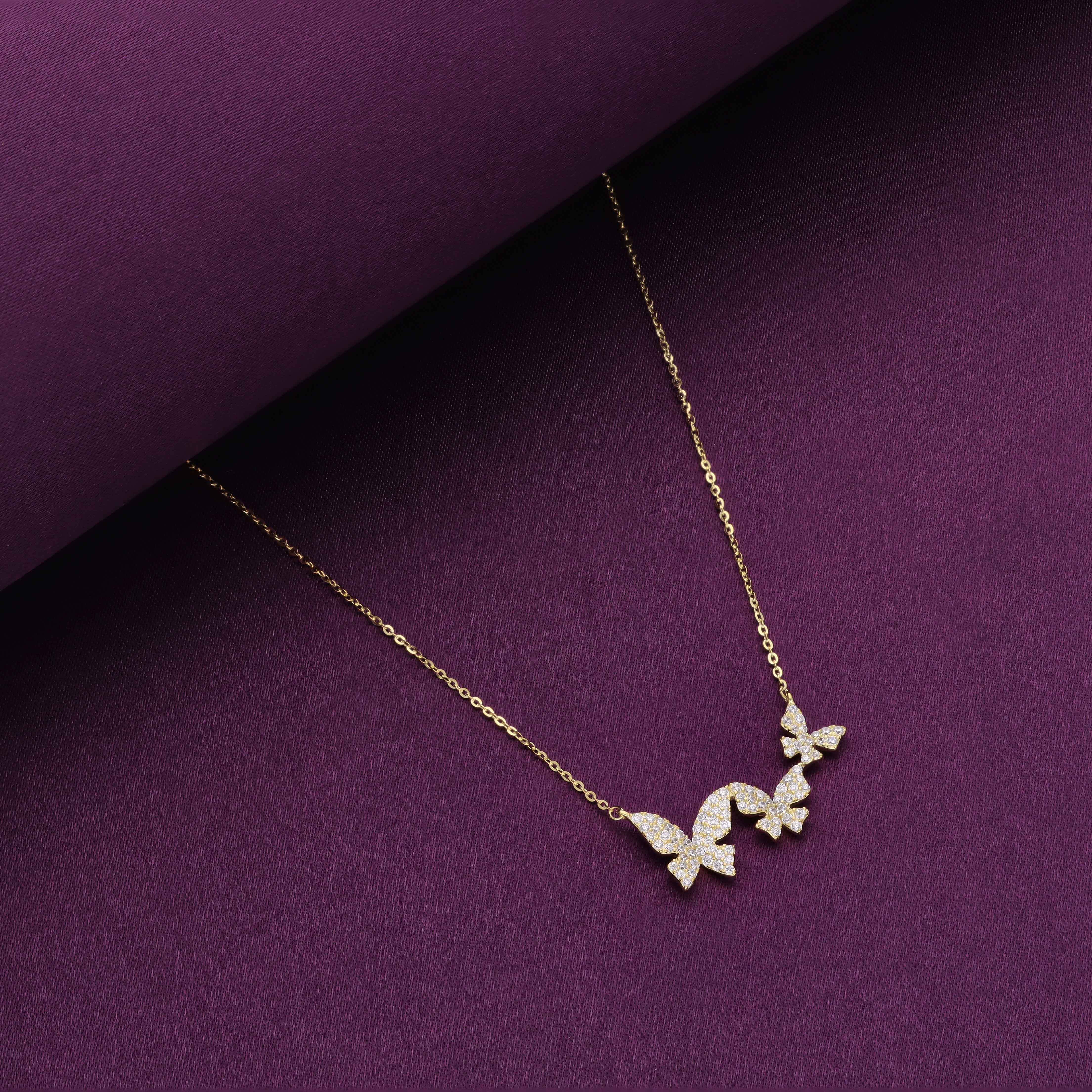 Butterfly Casual Silver Chain Necklace - Image 3
