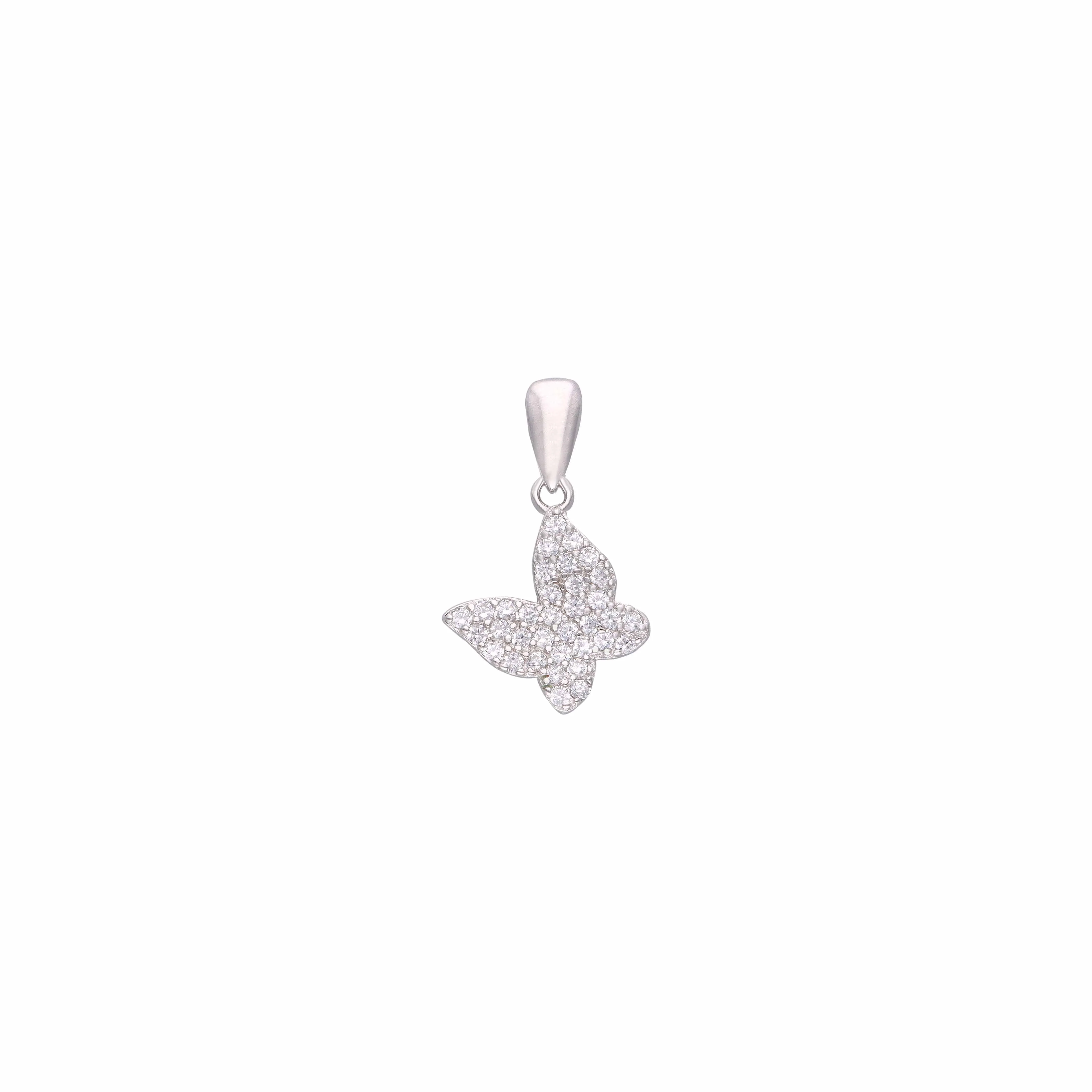Crystal Butterfly Silver Pendant - Image 3