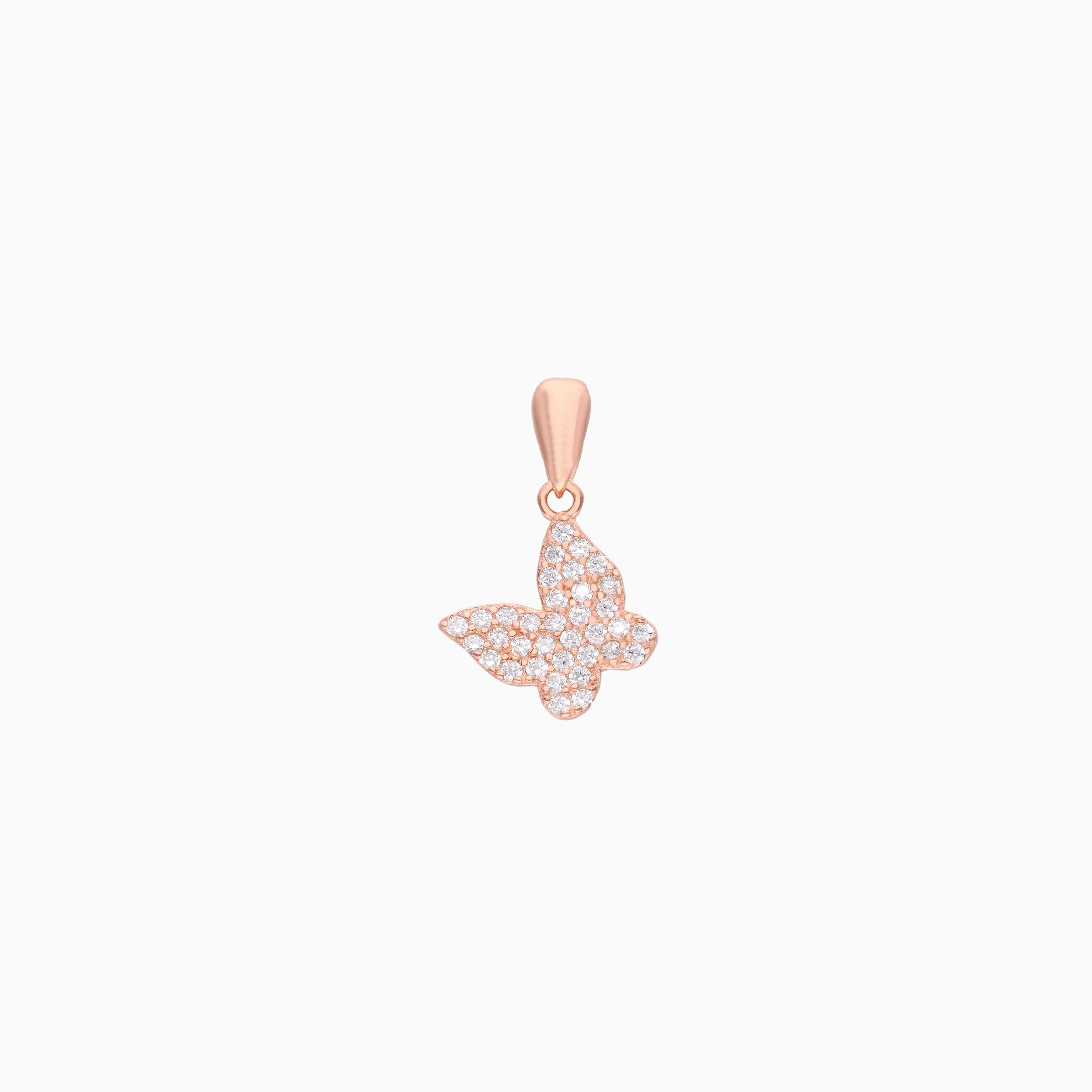 Crystal Butterfly Silver Pendant - Image 4