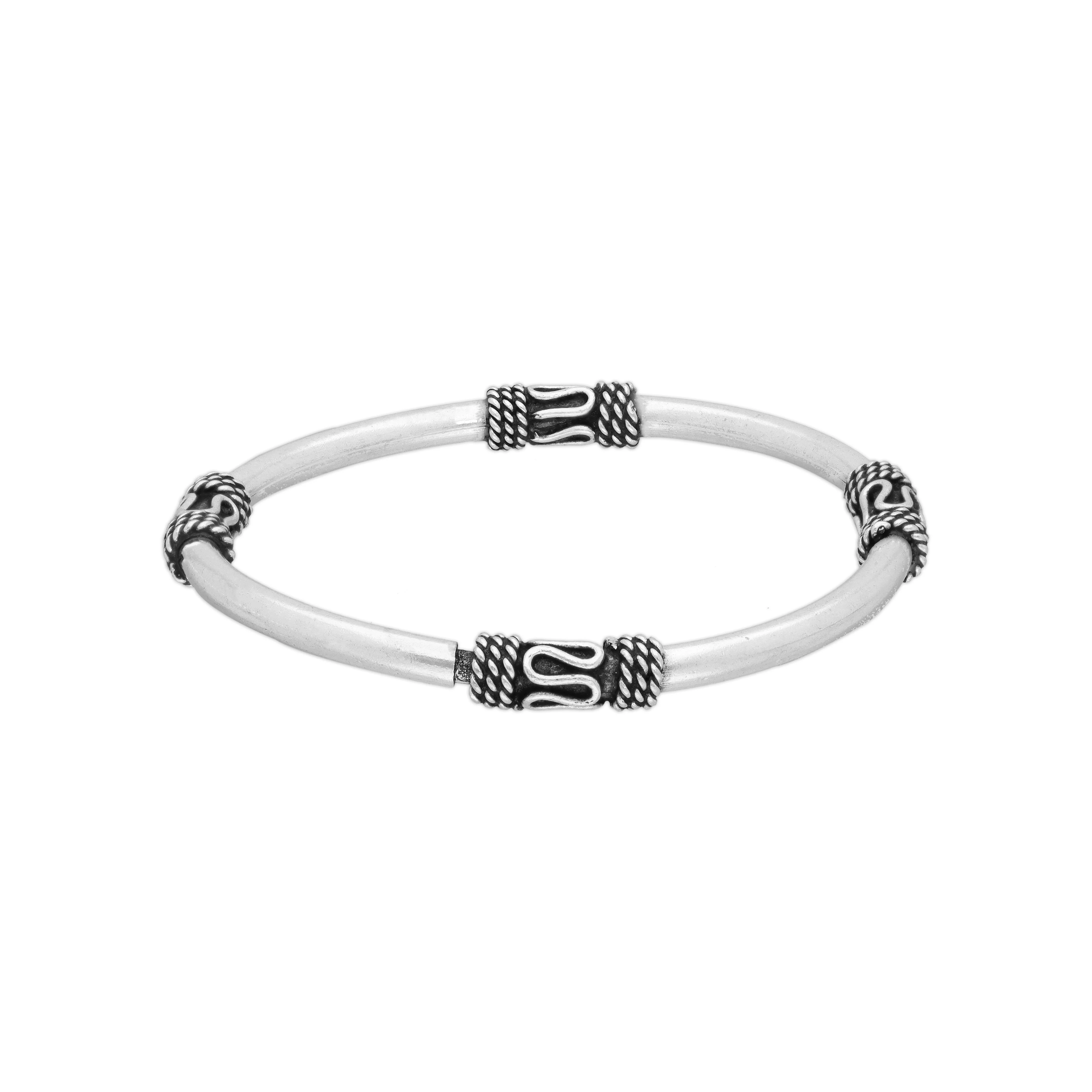 Stylish Motif Silver Children Bracelet - Image 3