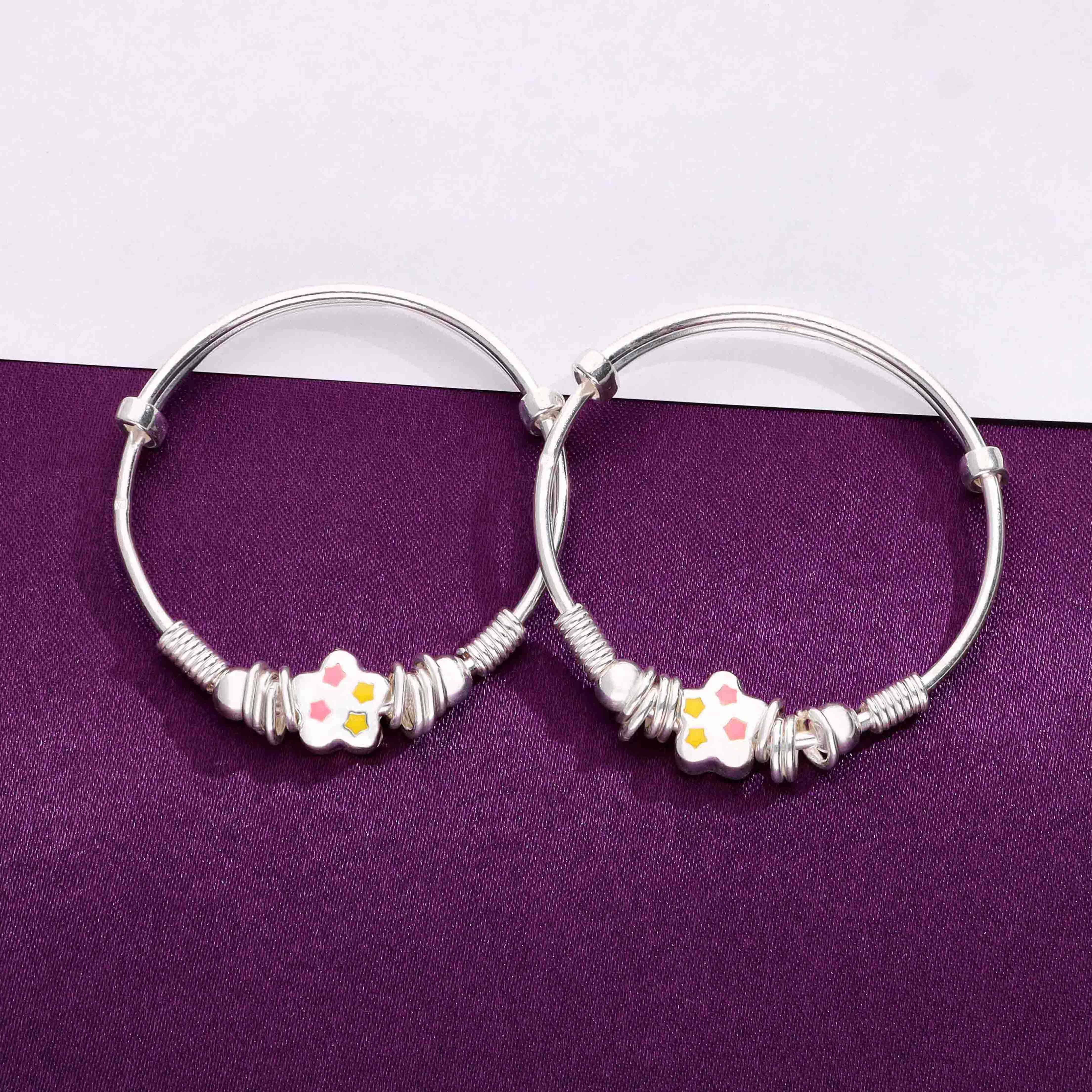 Blooming Flower Silver Children Bracelet - Image 4