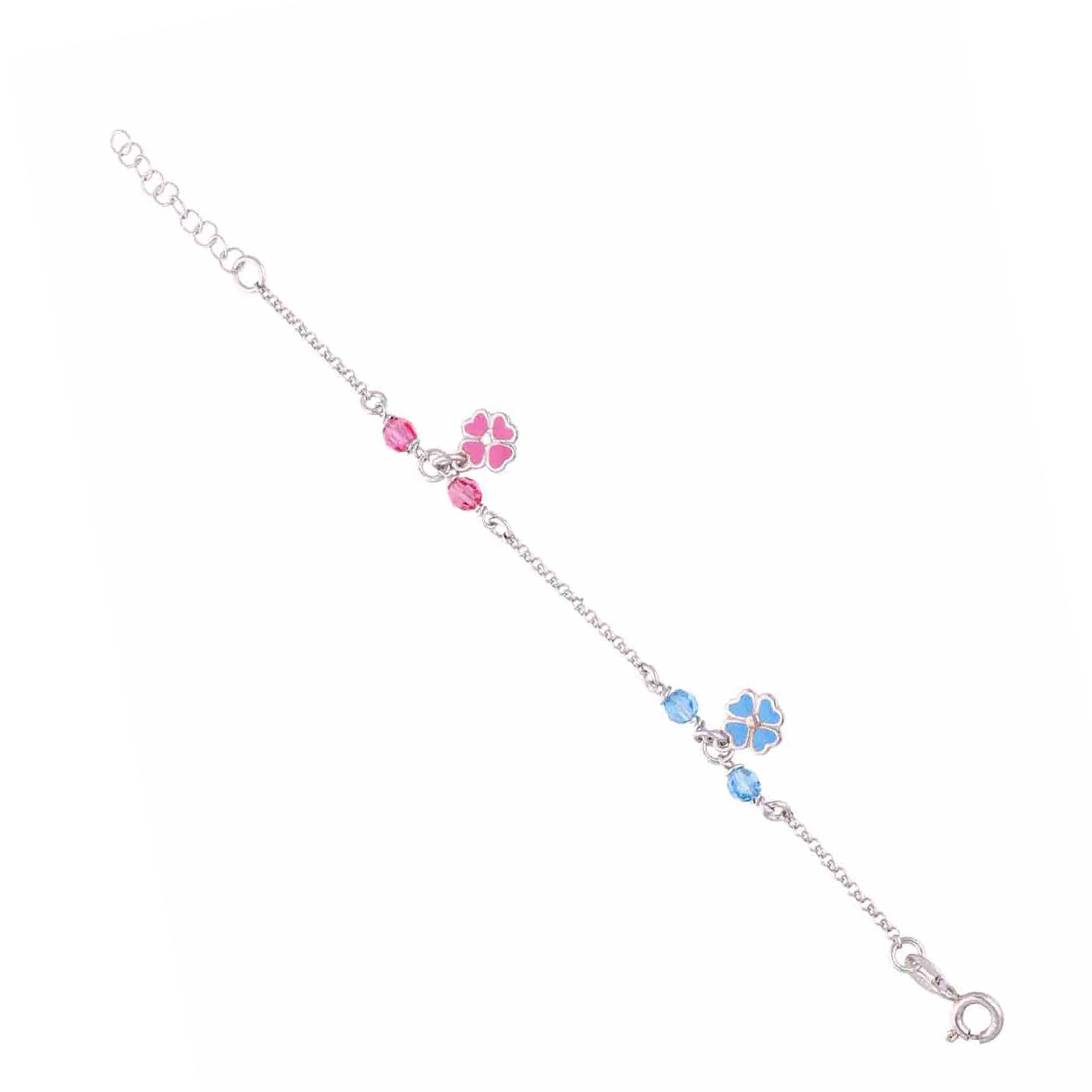 Sterling Silver Floral Children's Bracelet - Image 4