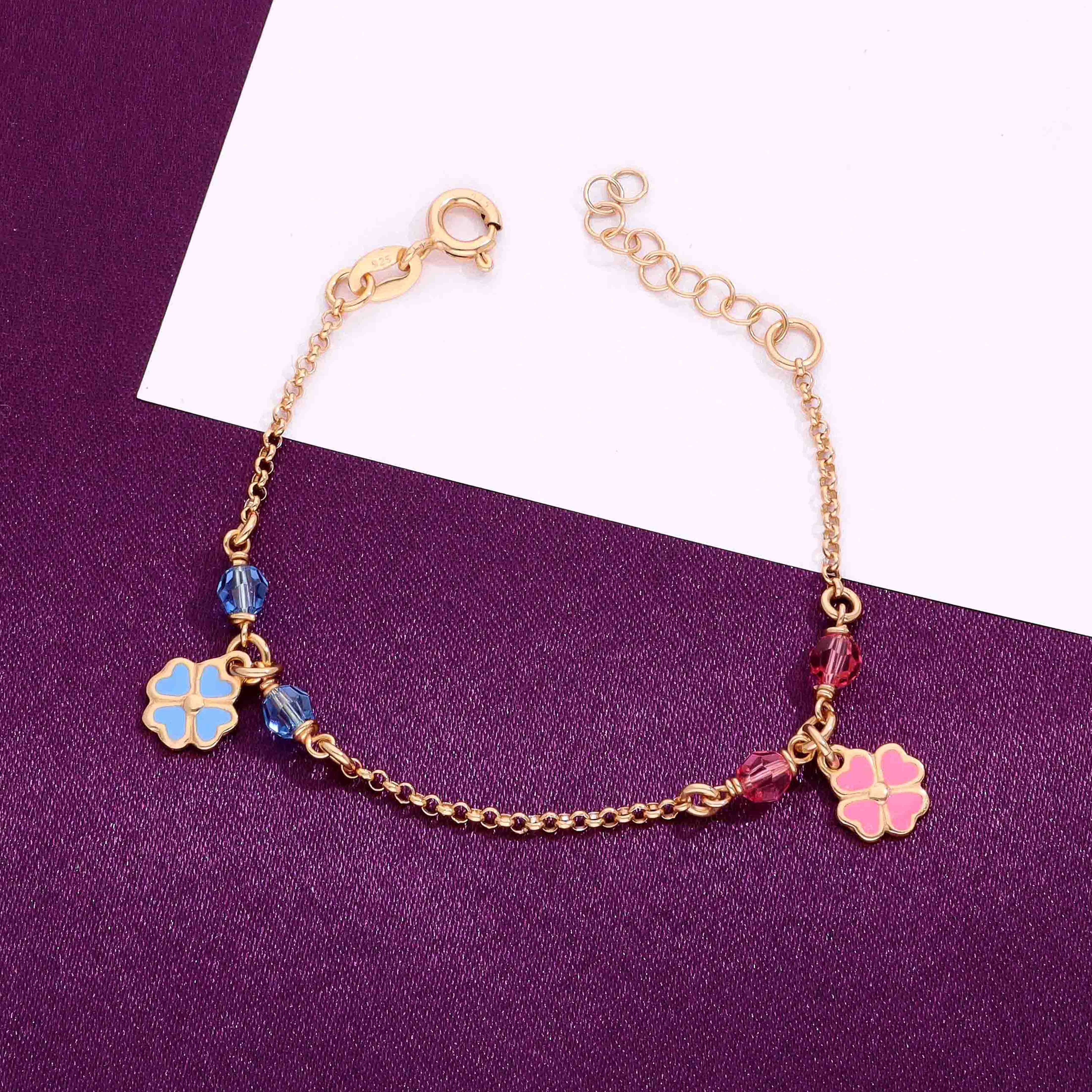 Sterling Silver Floral Children's Bracelet - Image 7