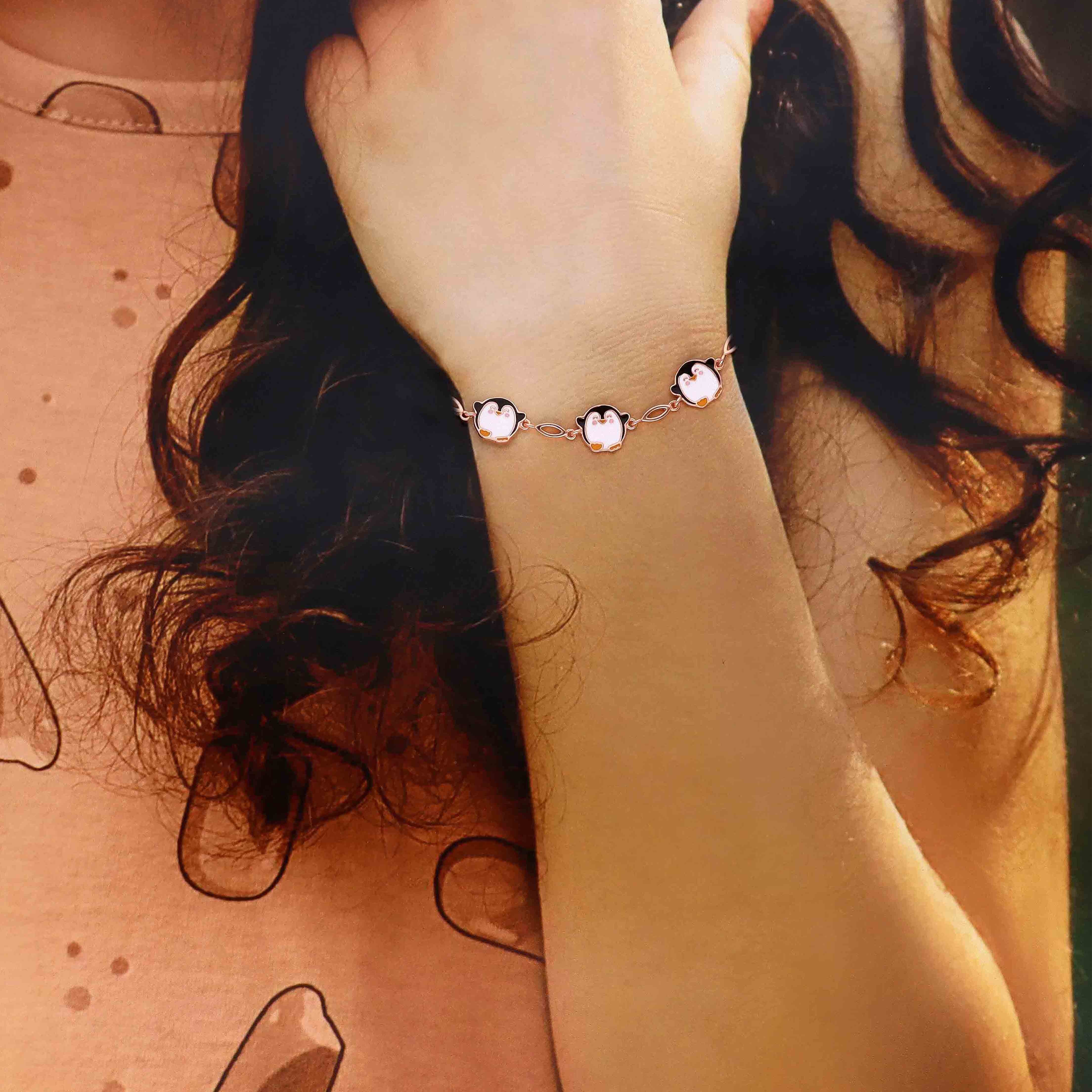 Sterling Silver Children's Penguin Bracelet - Image 4