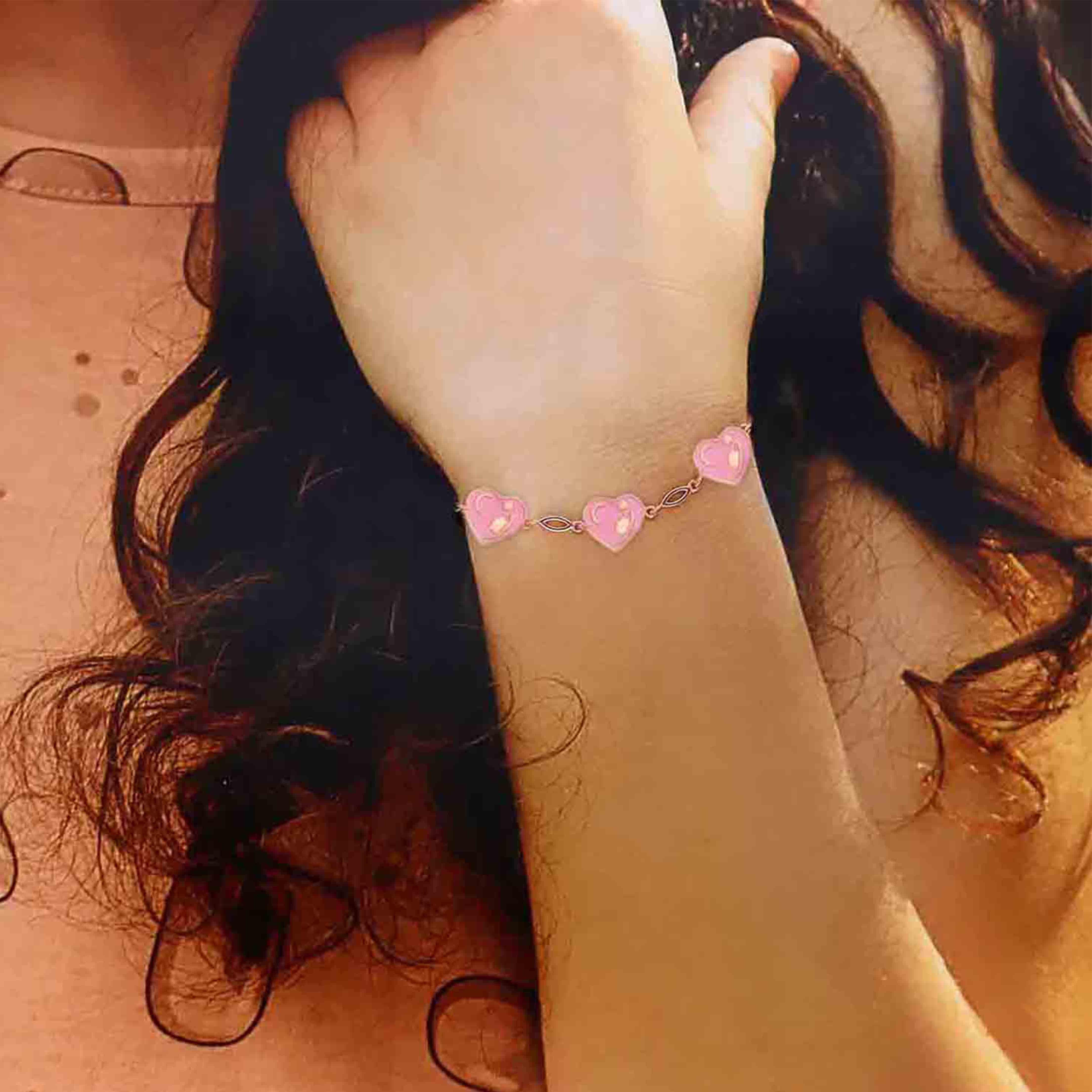 Sterling Silver Children's Heart Bracelet - Image 4